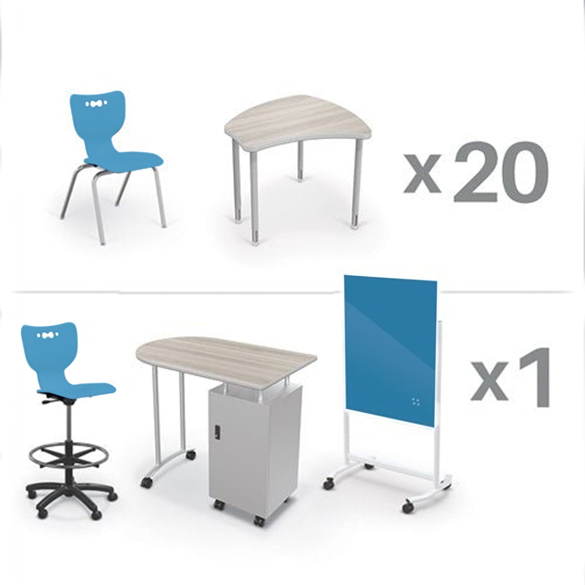 MooreCo Classroom Package Set (43 Items) Complete Classroom X Basic for 5th Grade - Adult, Ship in just 5 days! (MooreCo CRX - 20 - 8201 - XXXX) - SchoolOutlet