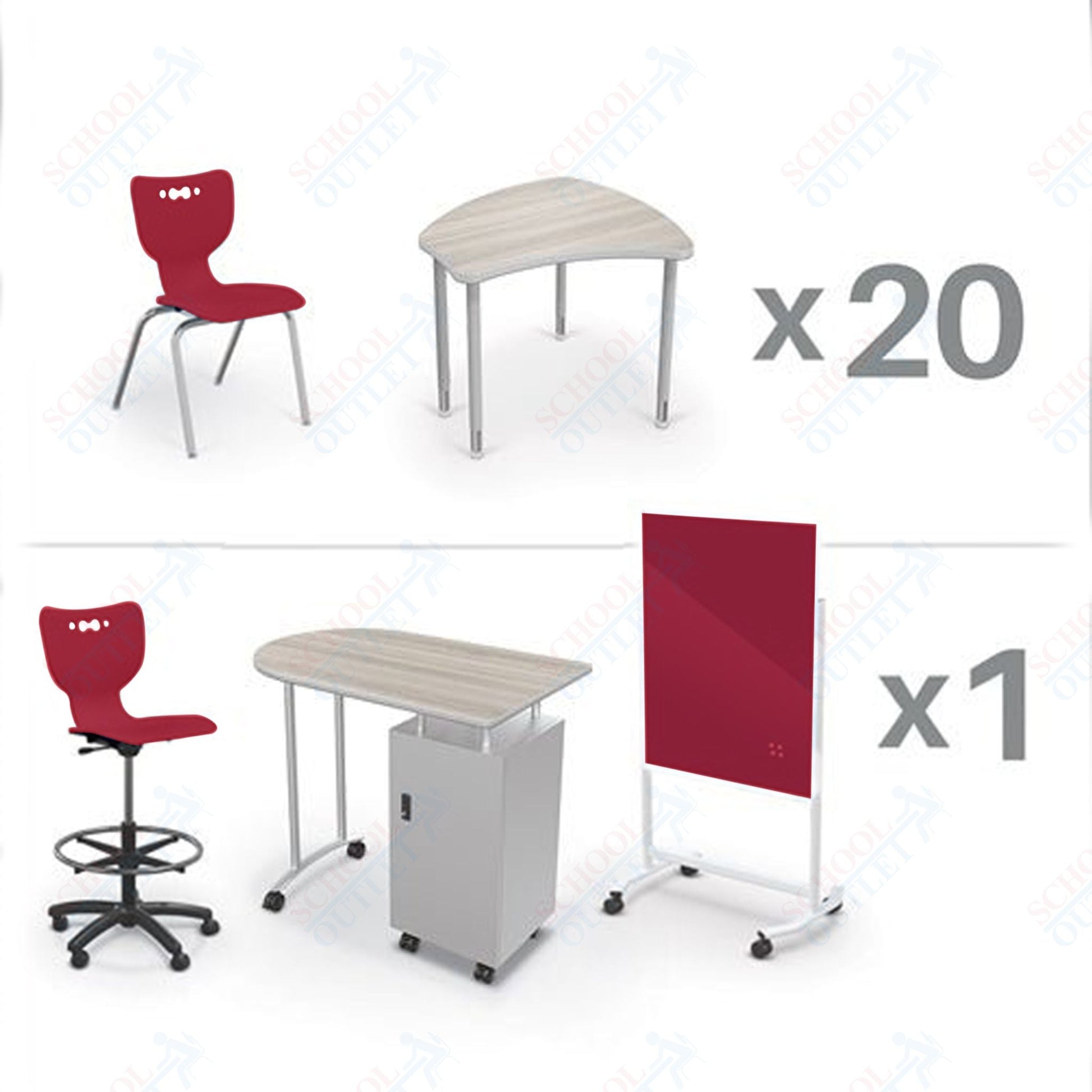 MooreCo Classroom Package Set (43 Items) Complete Classroom X Basic for 5th Grade - Adult, Ship in just 5 days! (MooreCo CRX - 20 - 8201 - XXXX) - SchoolOutlet