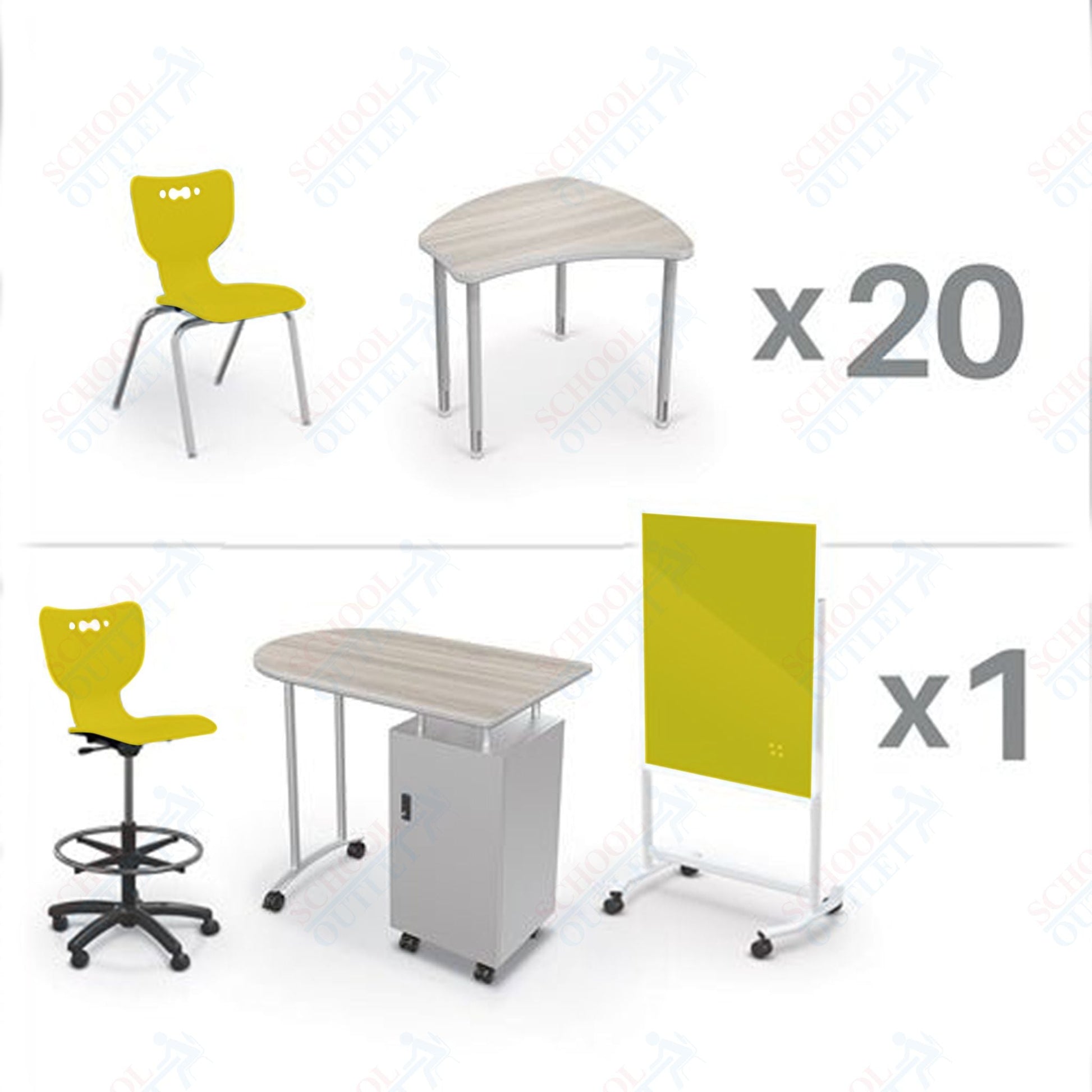 MooreCo Classroom Package Set (43 Items) Complete Classroom X Basic for 5th Grade - Adult, Ship in just 5 days! (MooreCo CRX - 20 - 8201 - XXXX) - SchoolOutlet