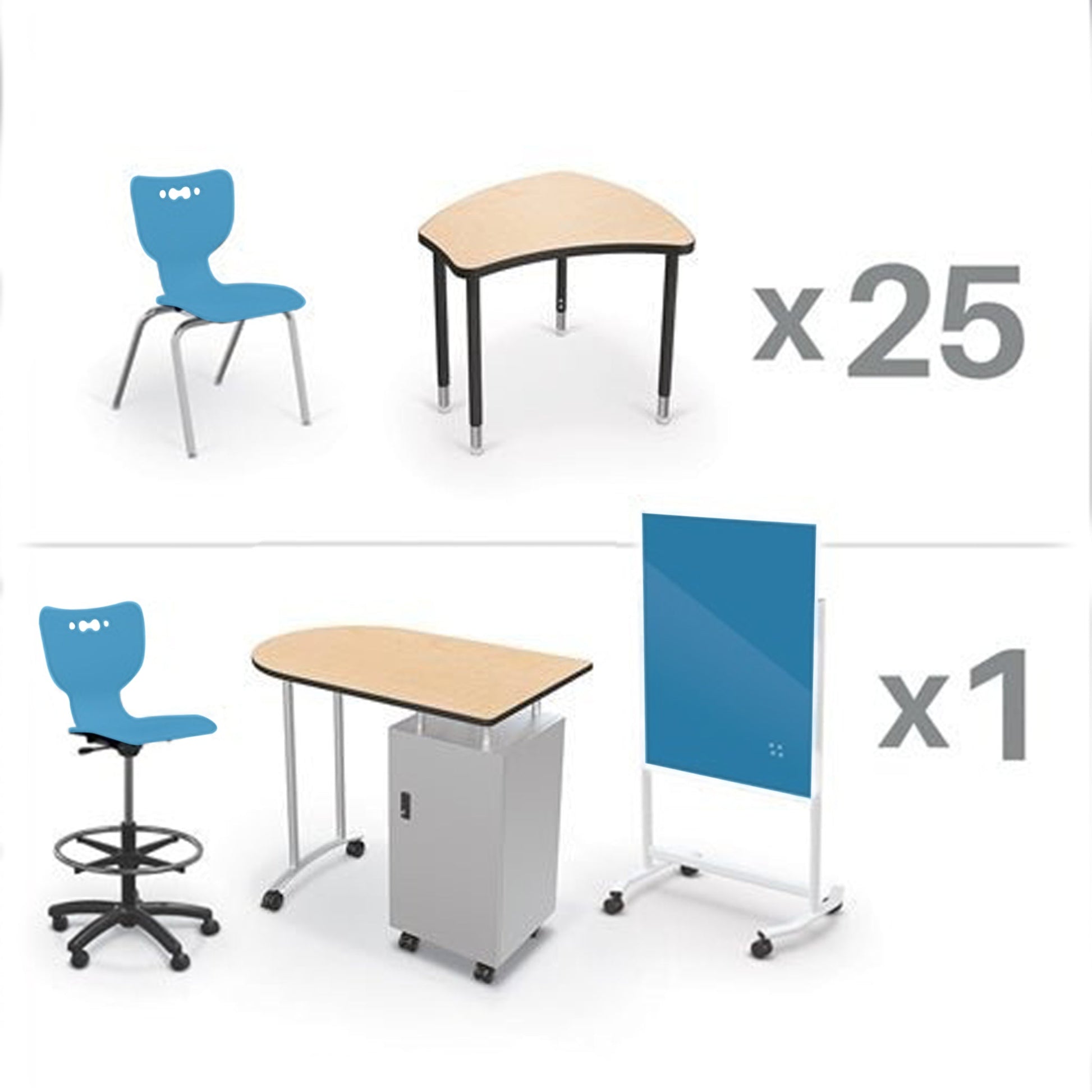 MooreCo Classroom Package Set (53 Items) Complete Classroom X Basic for 5th Grade - Adult, Ship in just 5 days! (MooreCo CRX - 25 - 7909 - XXXX) - SchoolOutlet