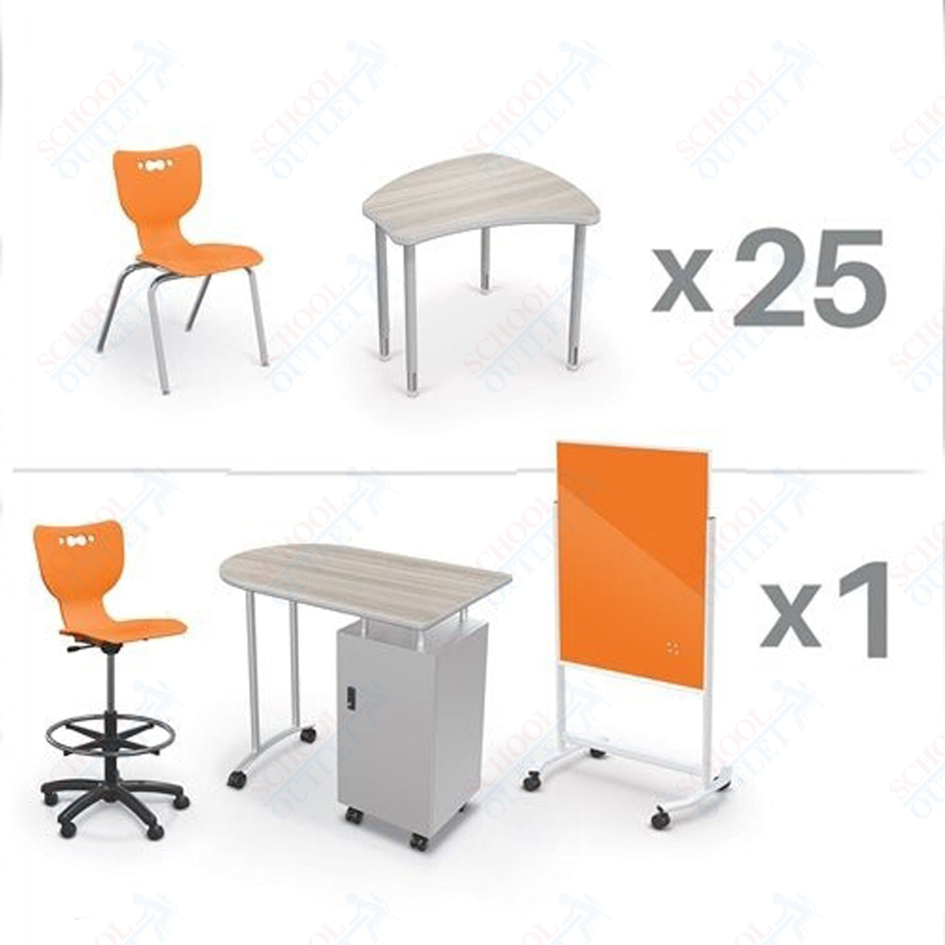 MooreCo Classroom Package Set (53 Items) Complete Classroom X Basic for 5th Grade - Adult, Ship in just 5 days! (MooreCo CRX - 25 - 8201 - XXXX) - SchoolOutlet