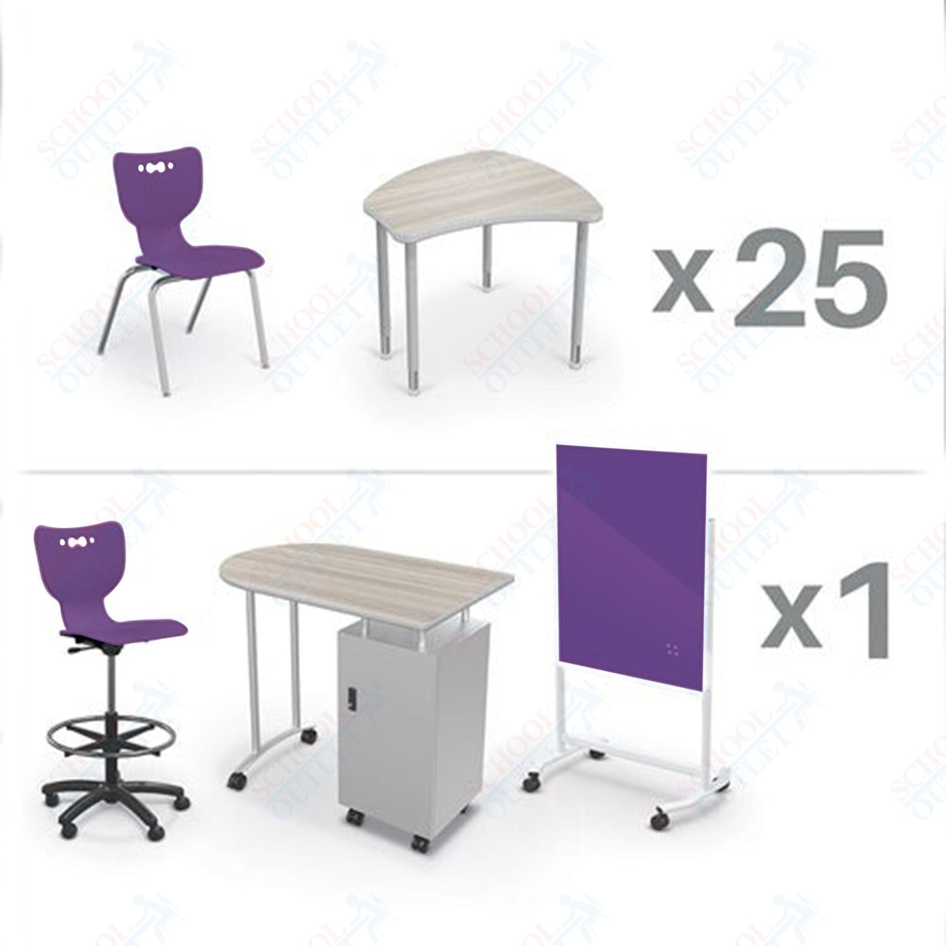 MooreCo Classroom Package Set (53 Items) Complete Classroom X Basic for 5th Grade - Adult, Ship in just 5 days! (MooreCo CRX - 25 - 8201 - XXXX) - SchoolOutlet