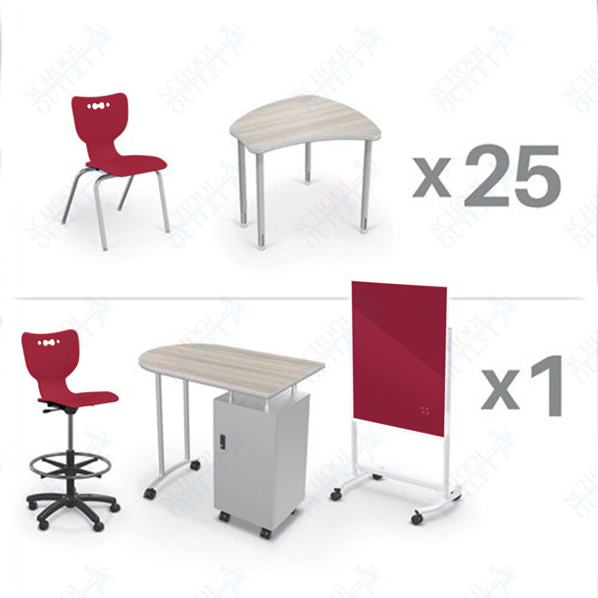MooreCo Classroom Package Set (53 Items) Complete Classroom X Basic for 5th Grade - Adult, Ship in just 5 days! (MooreCo CRX - 25 - 8201 - XXXX) - SchoolOutlet