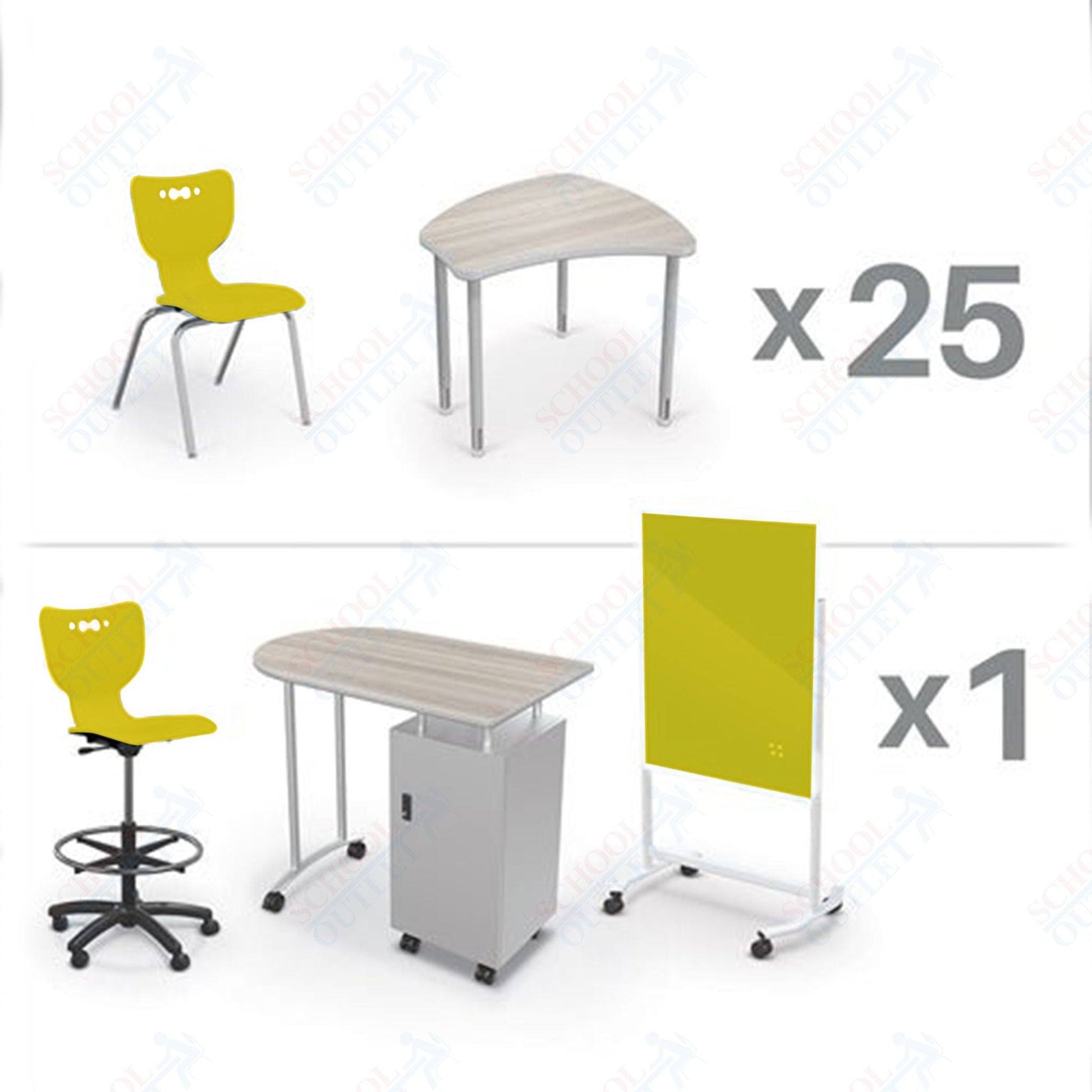 MooreCo Classroom Package Set (53 Items) Complete Classroom X Basic for 5th Grade - Adult, Ship in just 5 days! (MooreCo CRX - 25 - 8201 - XXXX) - SchoolOutlet