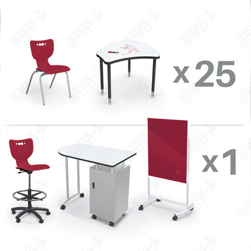 MooreCo Classroom Package Set (53 Items) Complete Classroom X Basic for 5th Grade - Adult), Ship in just 5 days! (MooreCo CRX - 25 - MRKR - XXXX) - SchoolOutlet