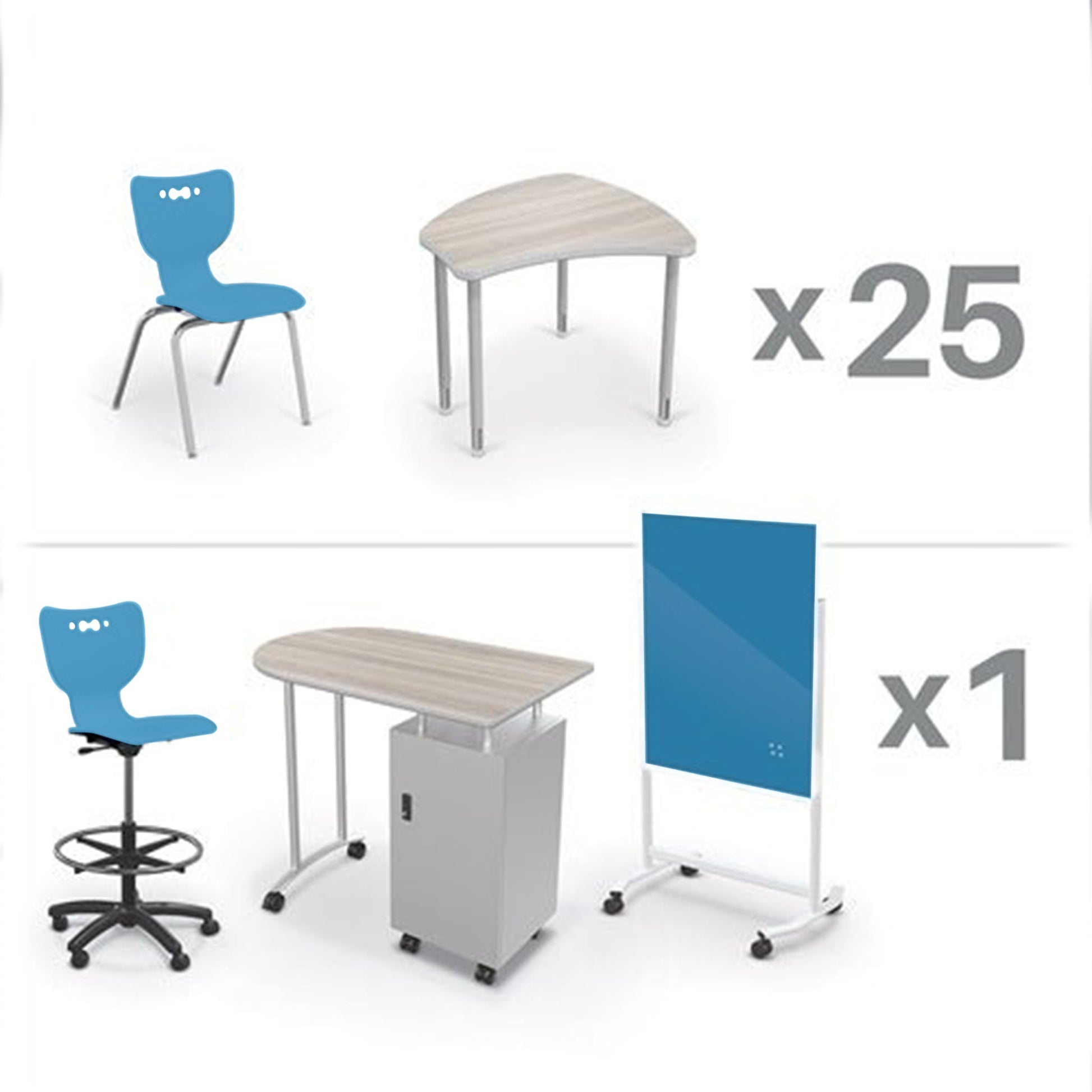MooreCo Complete Classroom Package Set (59 Items) Classroom X Basic Plus for 5th Grade - Adult, Ship in just 5 days! (MooreCo CRXM - 25 - 8201 - XXXX) - SchoolOutlet