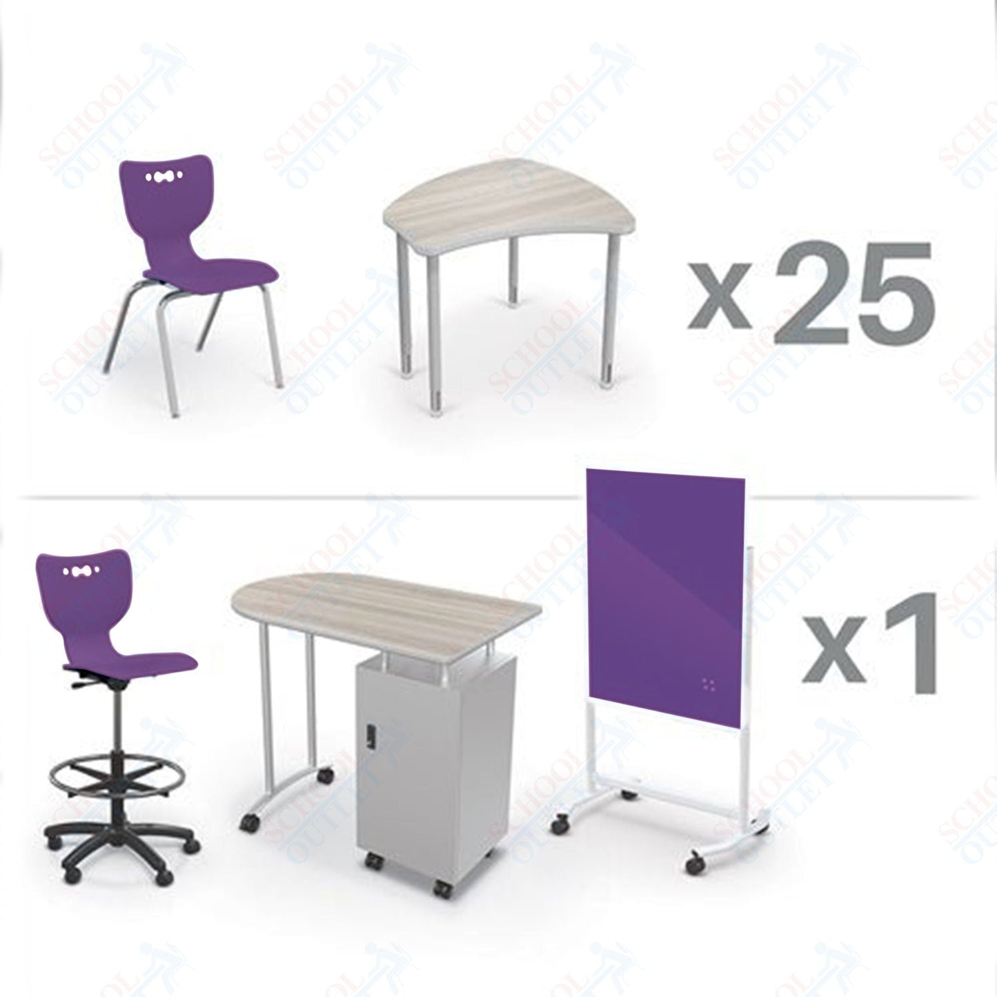 MooreCo Complete Classroom Package Set (59 Items) Classroom X Basic Plus for 5th Grade - Adult, Ship in just 5 days! (MooreCo CRXM - 25 - 8201 - XXXX) - SchoolOutlet