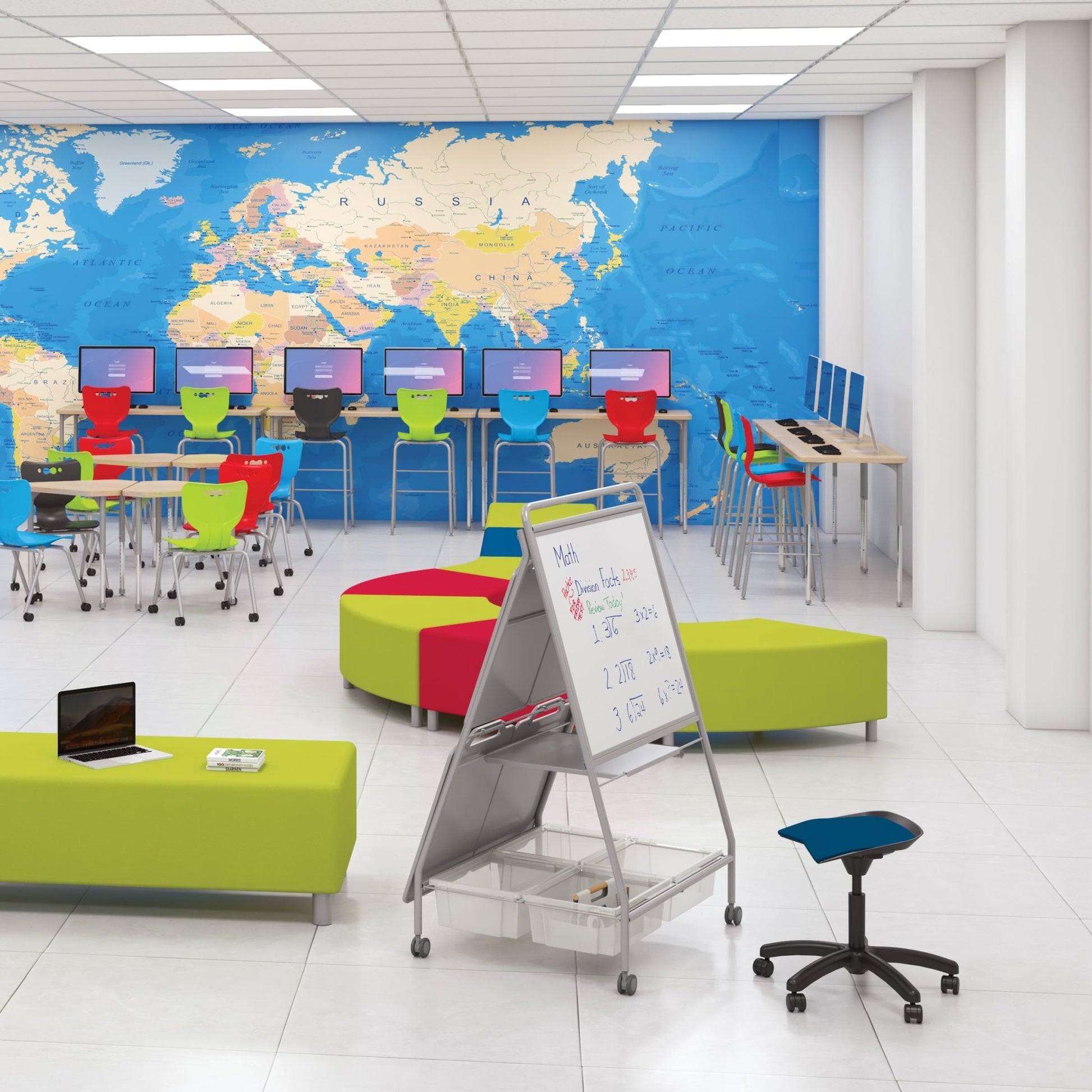 MooreCo Elate Task Stool 16.5" - 21.5" H (MOR - ESTXCX) - SchoolOutlet