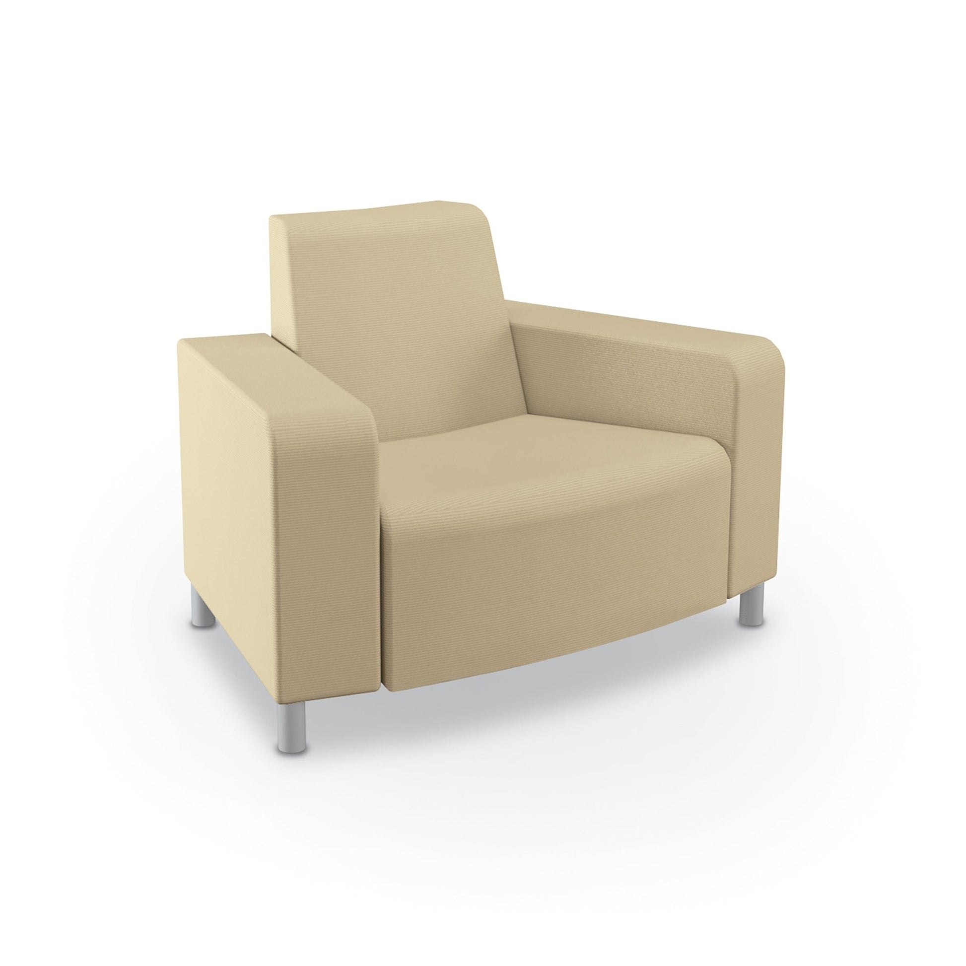 Mooreco Phoeby Outdoor Soft Seating - Outside Curve Chair Both Arms - 18" Seat Height (PBA3B1L) - SchoolOutlet