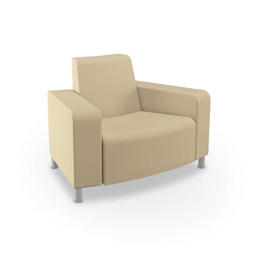 Mooreco Phoeby Outdoor Soft Seating - Outside Curve Chair Both Arms - 18" Seat Height (PBA3B1L) - SchoolOutlet