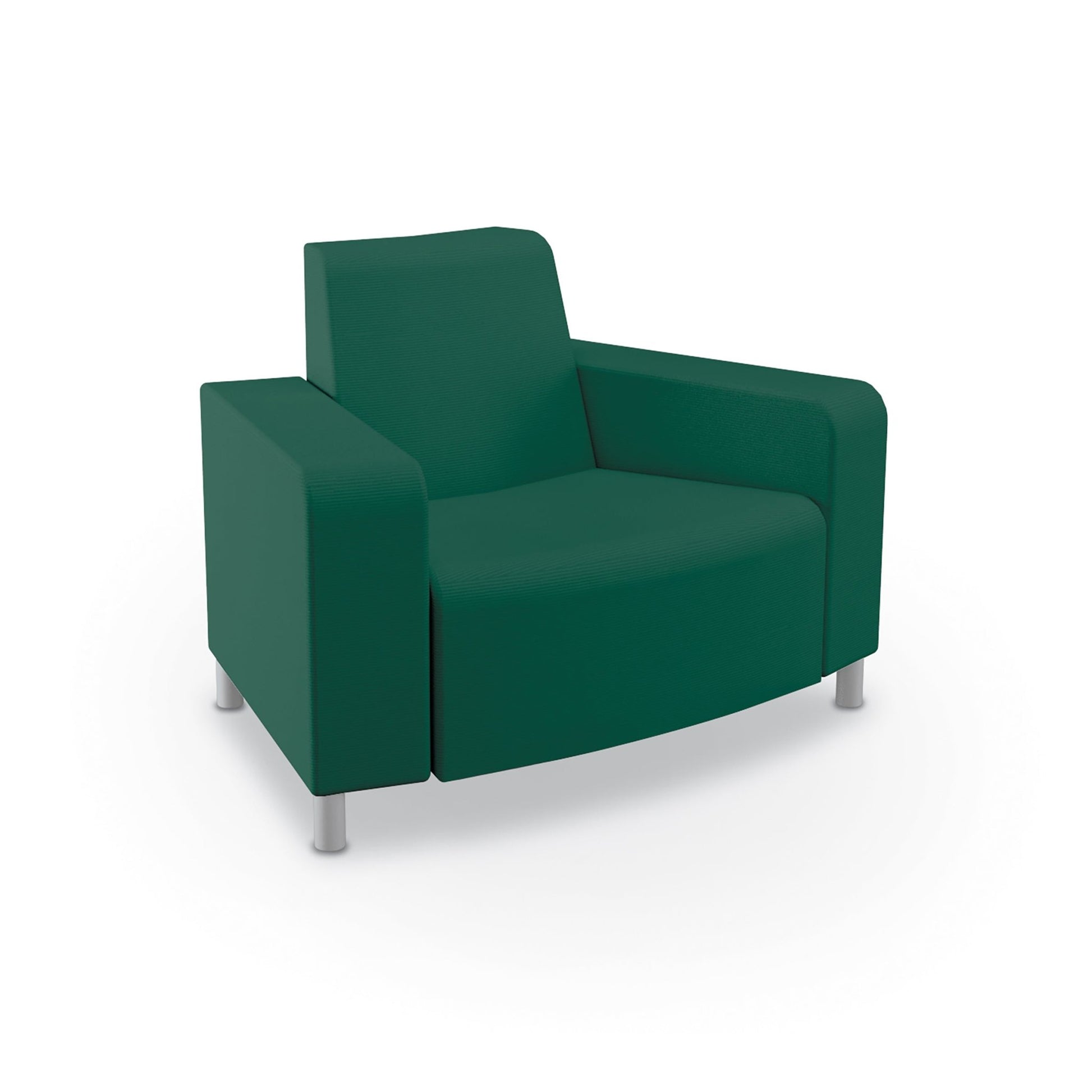Mooreco Phoeby Outdoor Soft Seating - Outside Curve Chair Both Arms - 18" Seat Height (PBA3B1L) - SchoolOutlet