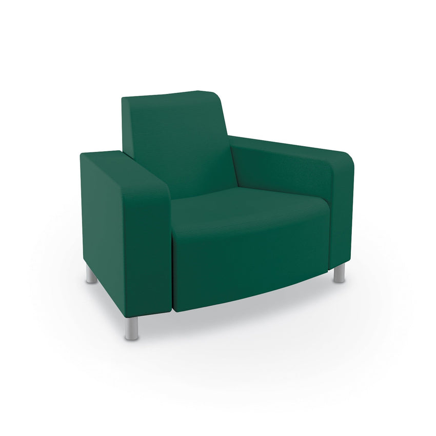 Mooreco Phoeby Outdoor Soft Seating - Outside Curve Chair Both Arms - 18" Seat Height (PBA3B1L) - SchoolOutlet