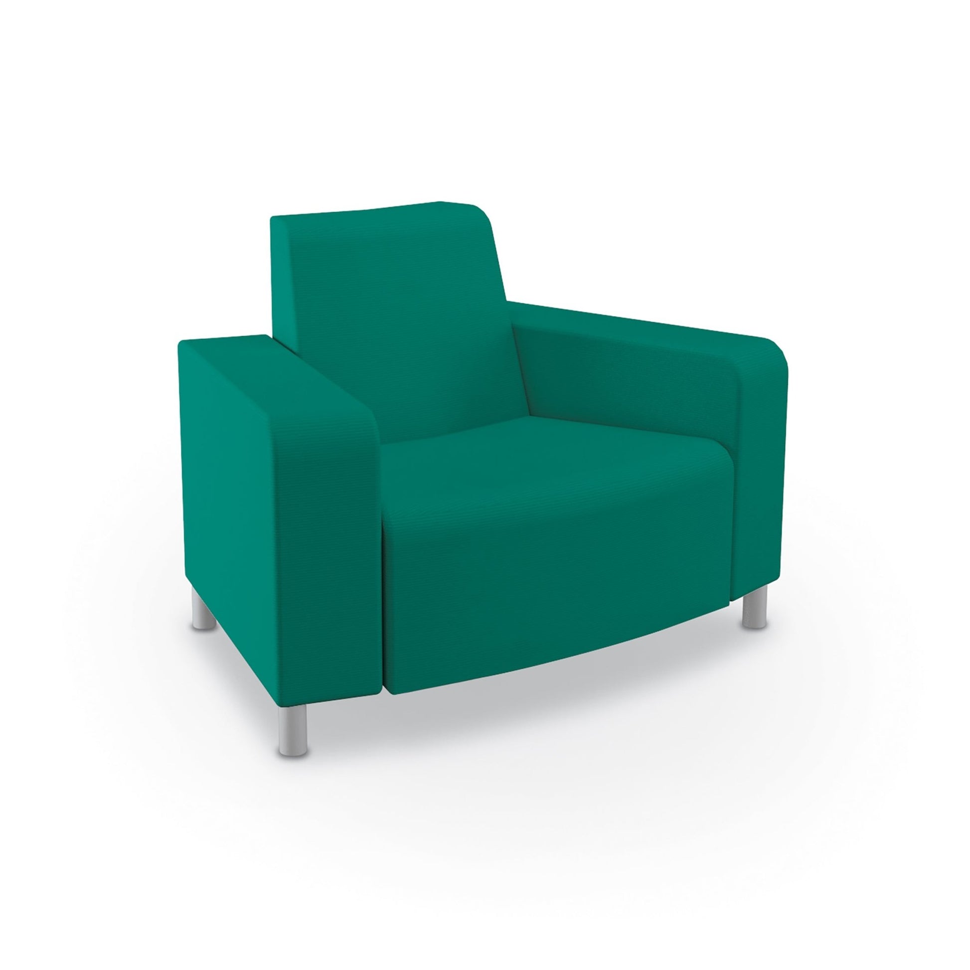 Mooreco Phoeby Outdoor Soft Seating - Outside Curve Chair Both Arms - 18" Seat Height (PBA3B1L) - SchoolOutlet