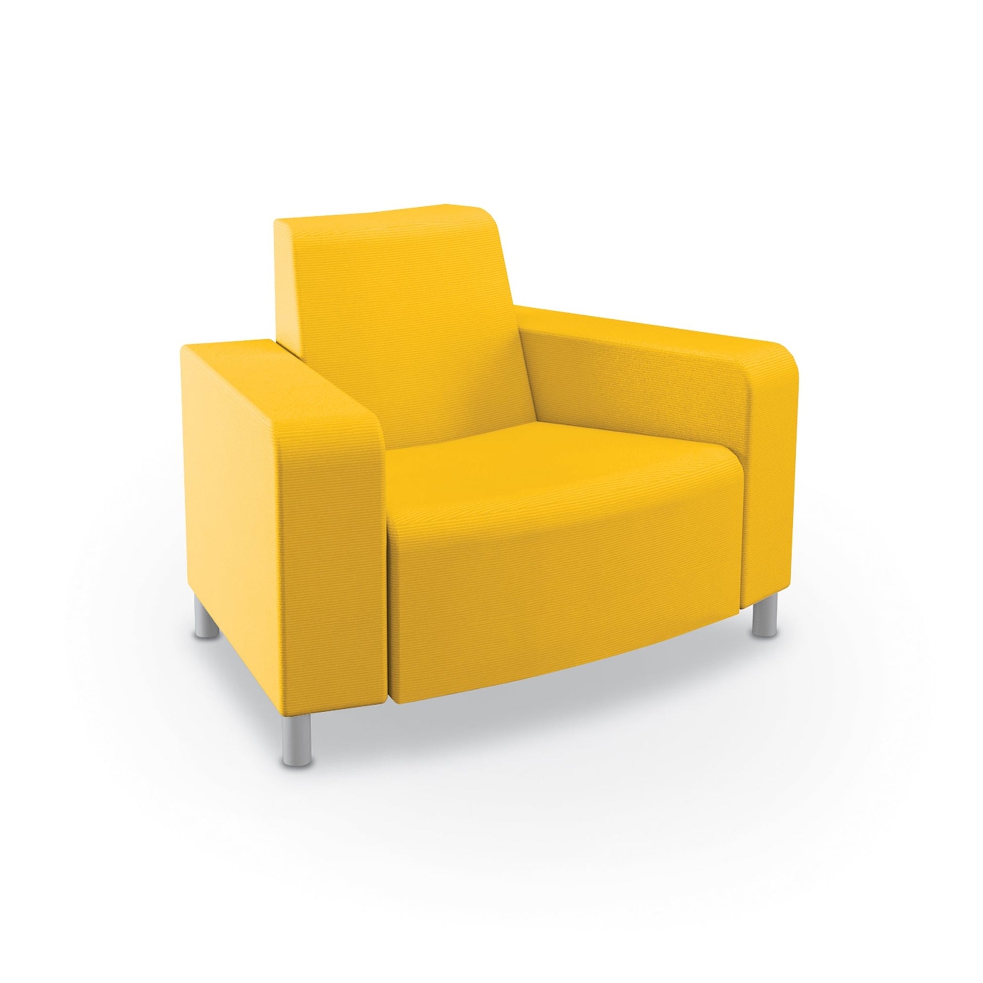 Mooreco Phoeby Outdoor Soft Seating - Outside Curve Chair Both Arms - 18" Seat Height (PBA3B1L) - SchoolOutlet
