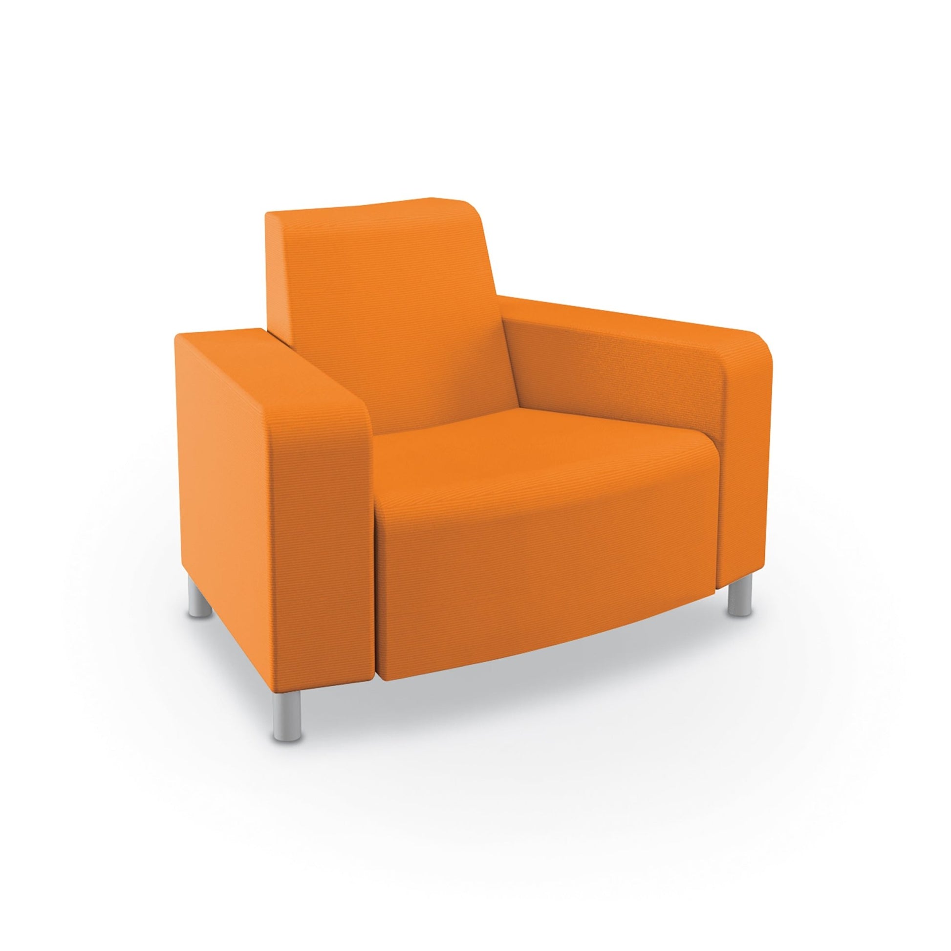 Mooreco Phoeby Outdoor Soft Seating - Outside Curve Chair Both Arms - 18" Seat Height (PBA3B1L) - SchoolOutlet