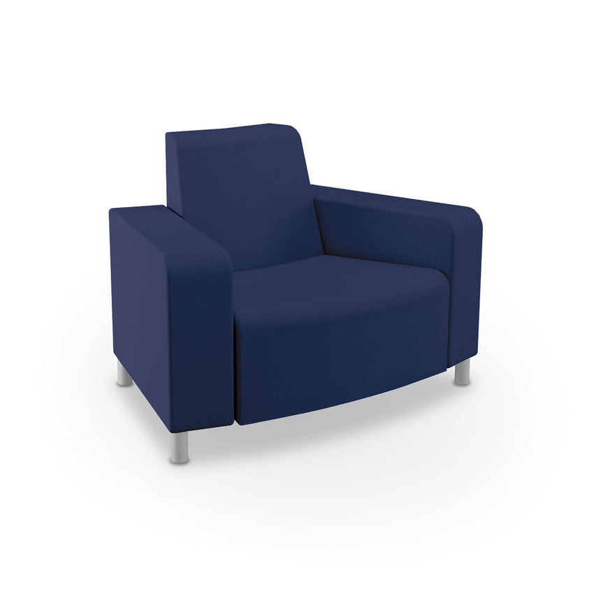 Mooreco Phoeby Outdoor Soft Seating - Outside Curve Chair Both Arms - 18" Seat Height (PBA3B1L) - SchoolOutlet