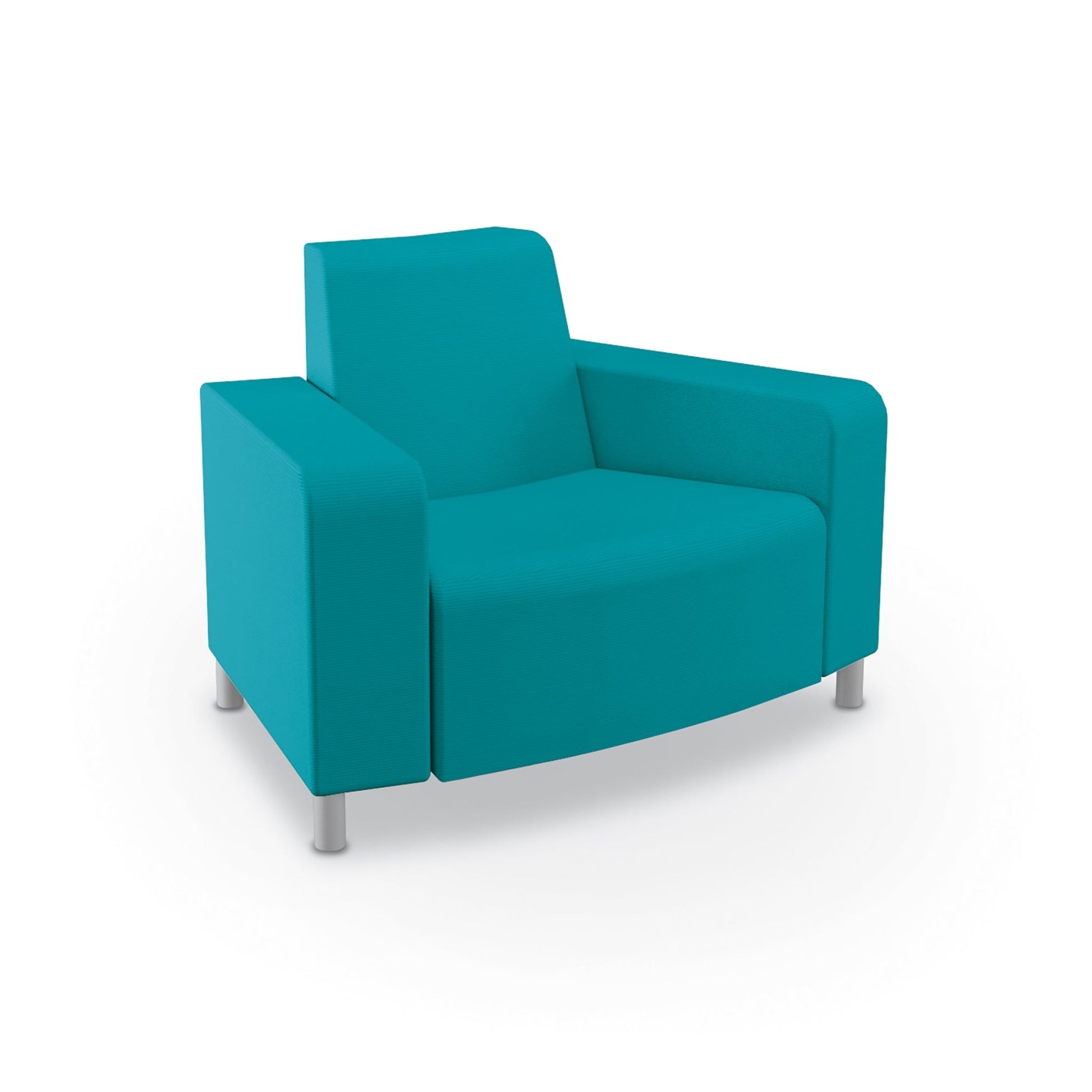 Mooreco Phoeby Outdoor Soft Seating - Outside Curve Chair Both Arms - 18" Seat Height (PBA3B1L) - SchoolOutlet