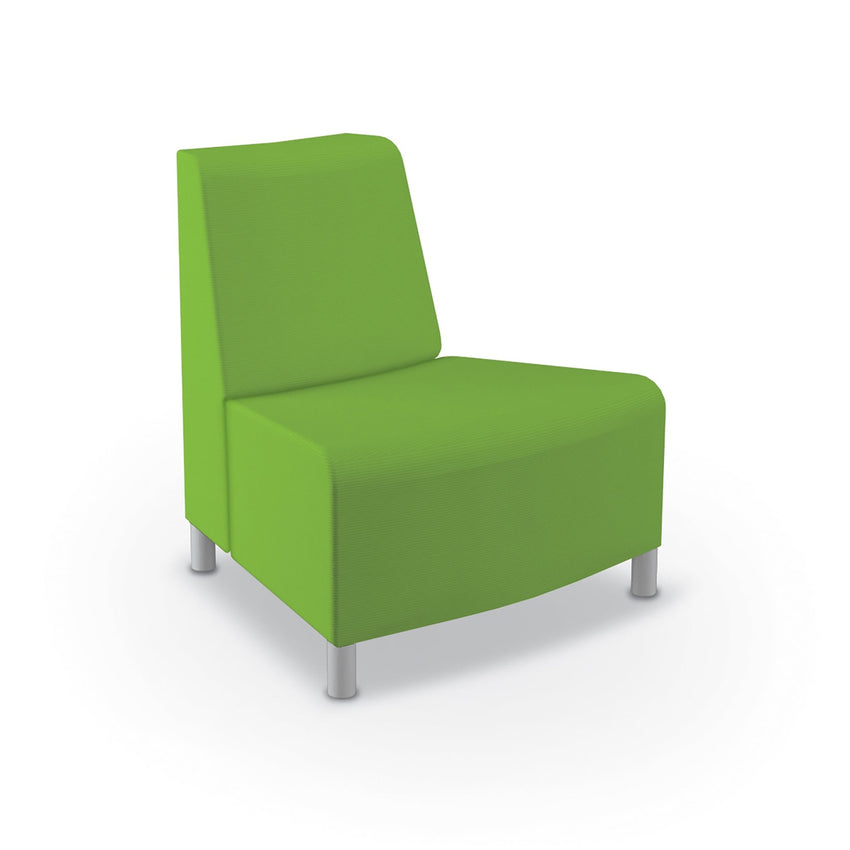 Mooreco Phoeby Outdoor Soft Seating - Outside Curve Chair No Arm - 18" Seat Height (PBA3N1L) - SchoolOutlet