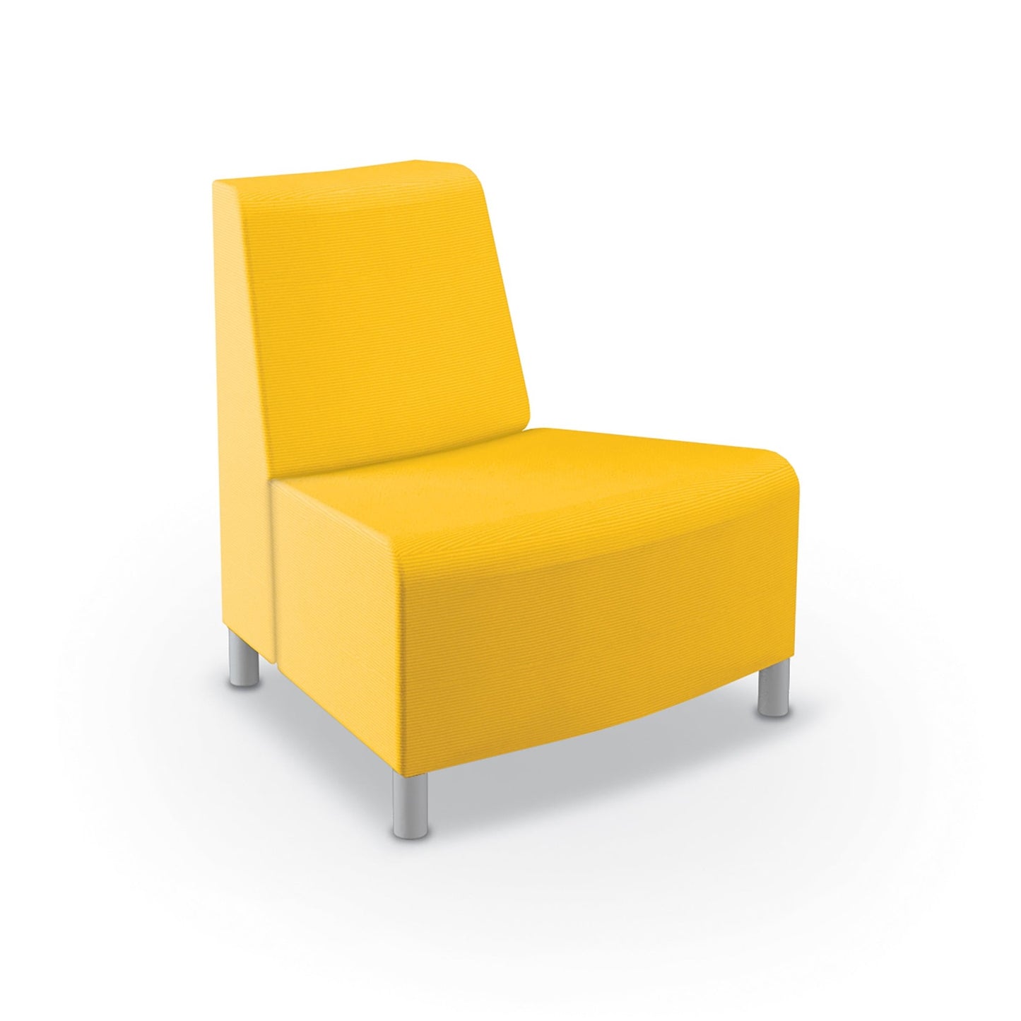 Mooreco Phoeby Outdoor Soft Seating - Outside Curve Chair No Arm - 18" Seat Height (PBA3N1L) - SchoolOutlet