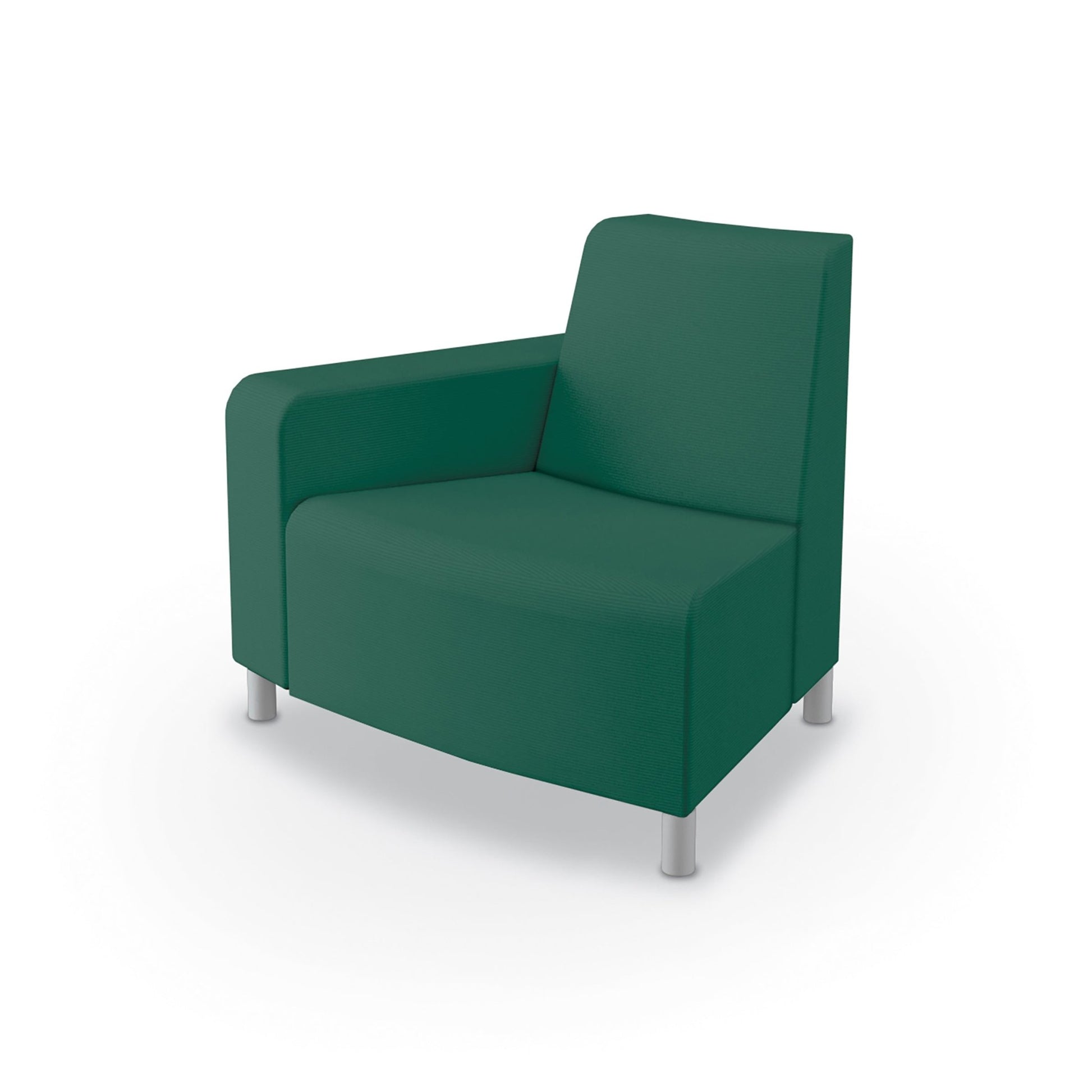 Mooreco Phoeby Outdoor Soft Seating - Outside Curve Chair Right Arm - 18" Seat Height (PBA3R1L) - SchoolOutlet