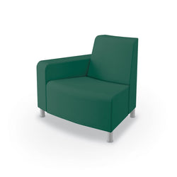 Mooreco Phoeby Outdoor Soft Seating - Outside Curve Chair Right Arm - 18" Seat Height (PBA3R1L)