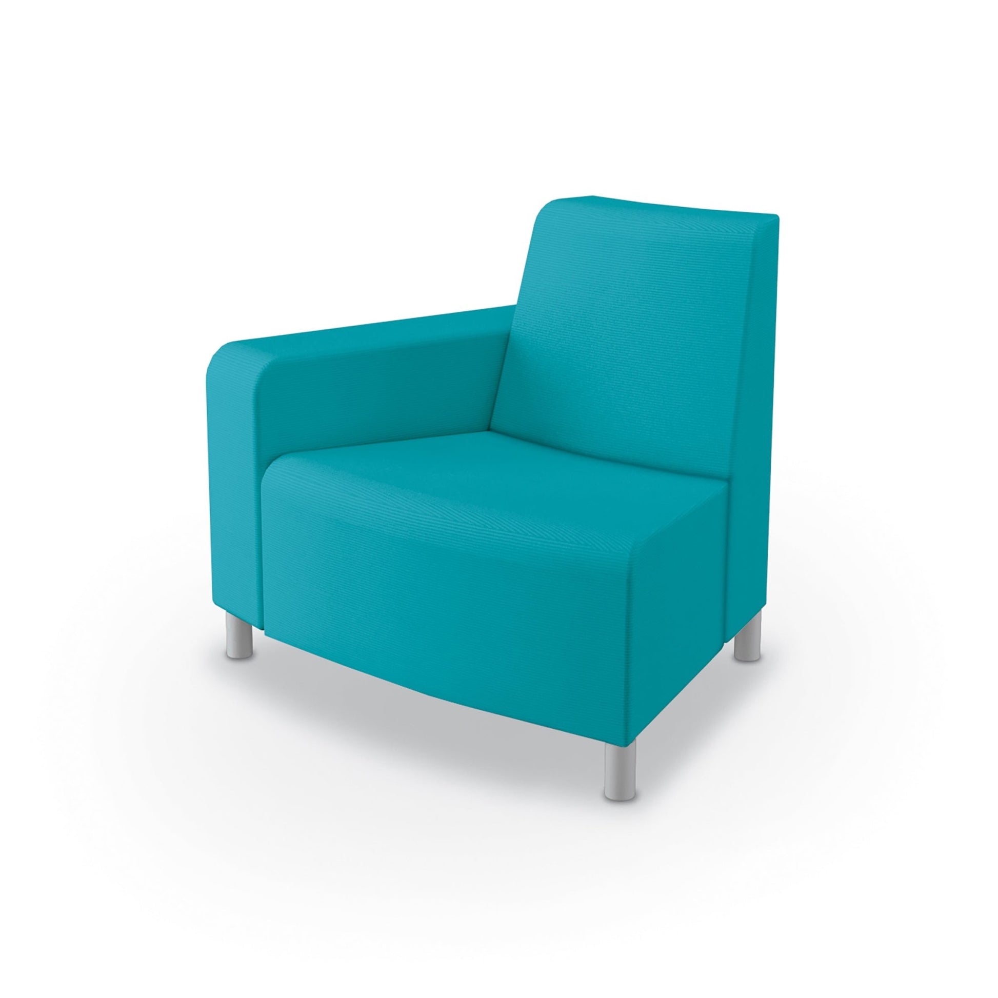 Mooreco Phoeby Outdoor Soft Seating - Outside Curve Chair Right Arm - 18" Seat Height (PBA3R1L) - SchoolOutlet