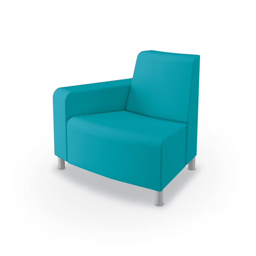 Mooreco Phoeby Outdoor Soft Seating - Outside Curve Chair Right Arm - 18" Seat Height (PBA3R1L) - SchoolOutlet