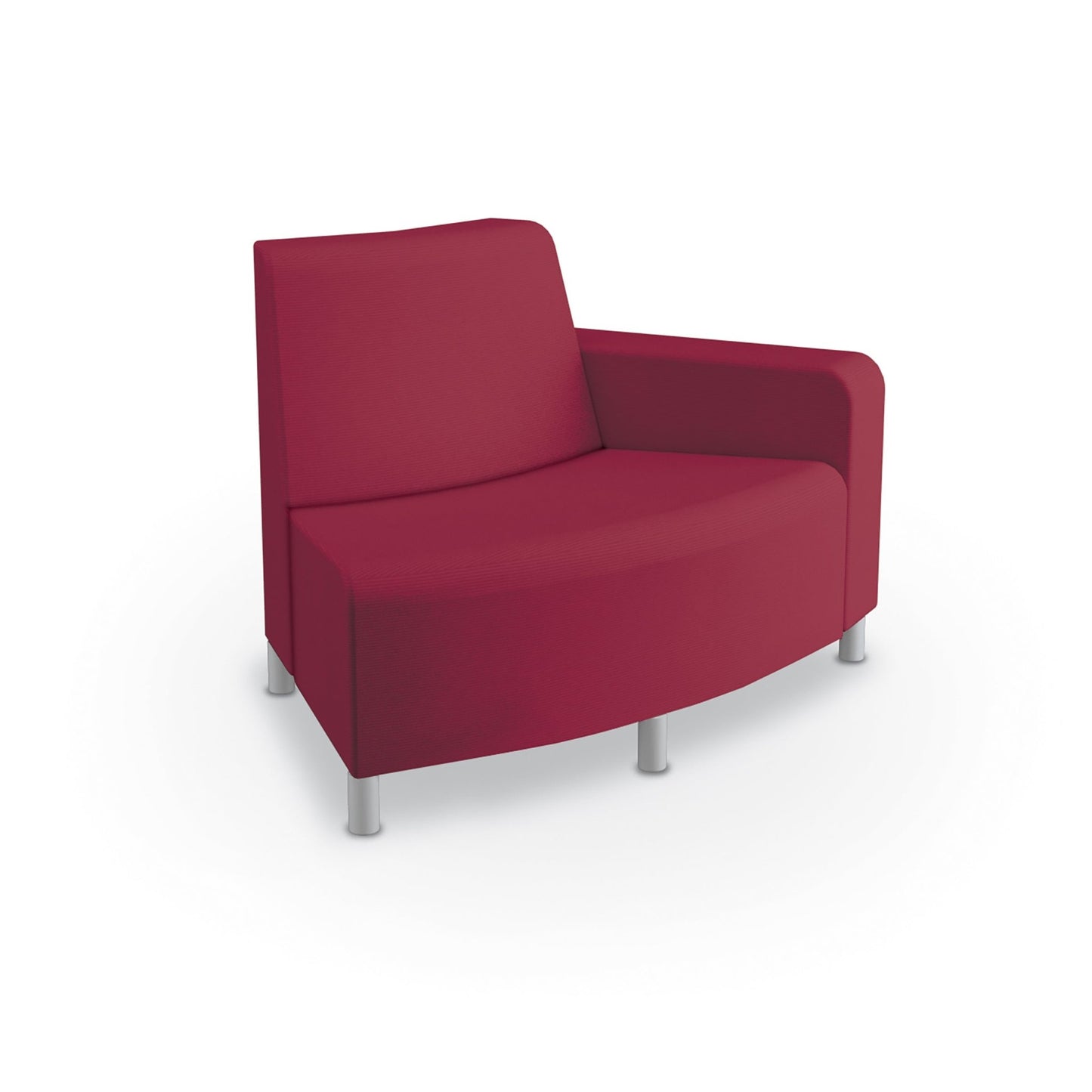 Mooreco Phoeby Outdoor Soft Seating - Outside Curve Loveseat Chair Left Arm - 18" Seat Height (PBA4L1L) - SchoolOutlet