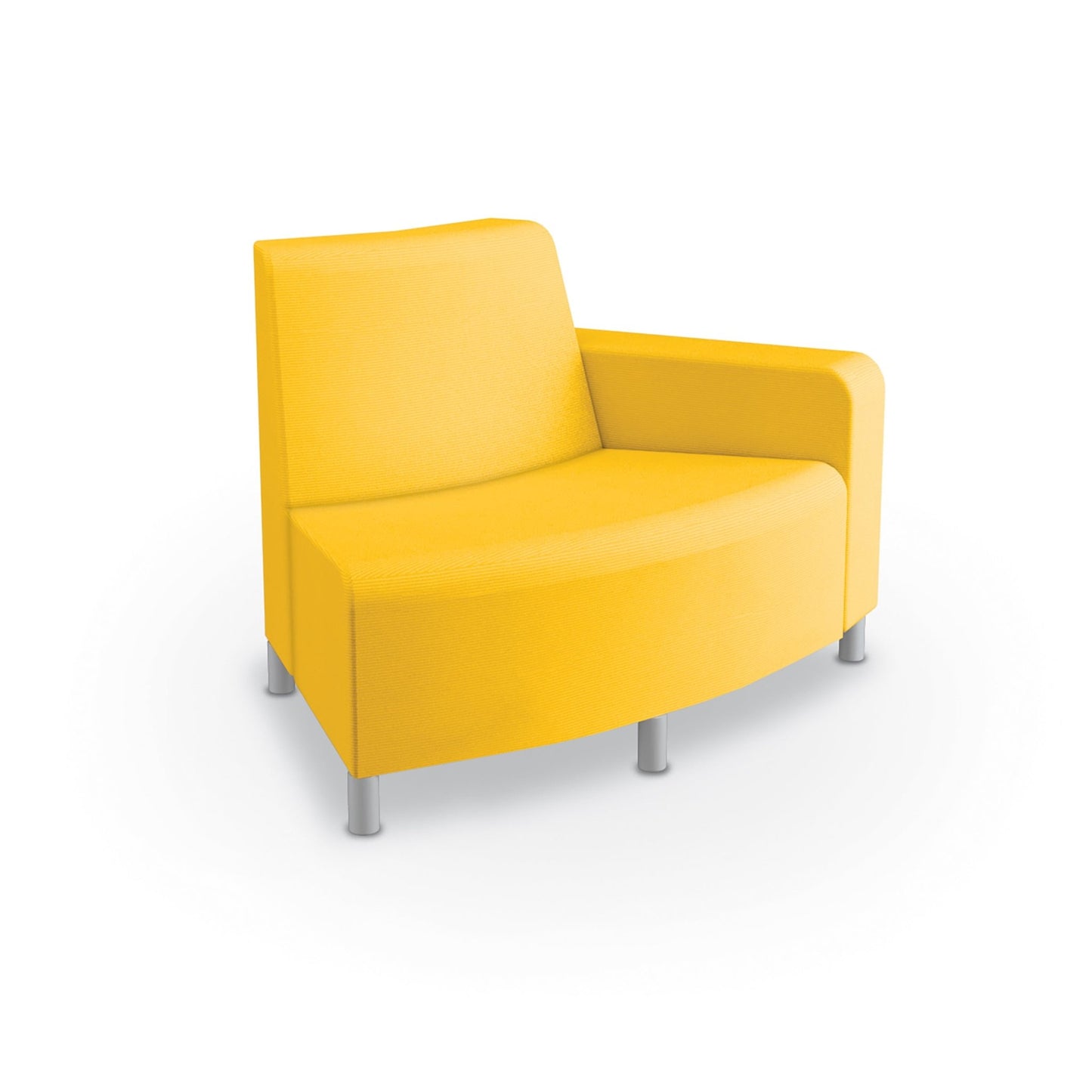 Mooreco Phoeby Outdoor Soft Seating - Outside Curve Loveseat Chair Left Arm - 18" Seat Height (PBA4L1L) - SchoolOutlet