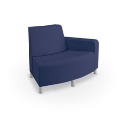 Mooreco Phoeby Outdoor Soft Seating - Outside Curve Loveseat Chair Left Arm - 18" Seat Height (PBA4L1L)