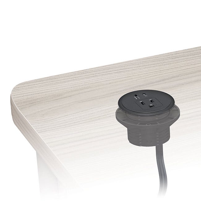 MooreCo Moorepower Grommet Mount Power (MOR-PWRGR-AB-BK) - SchoolOutlet