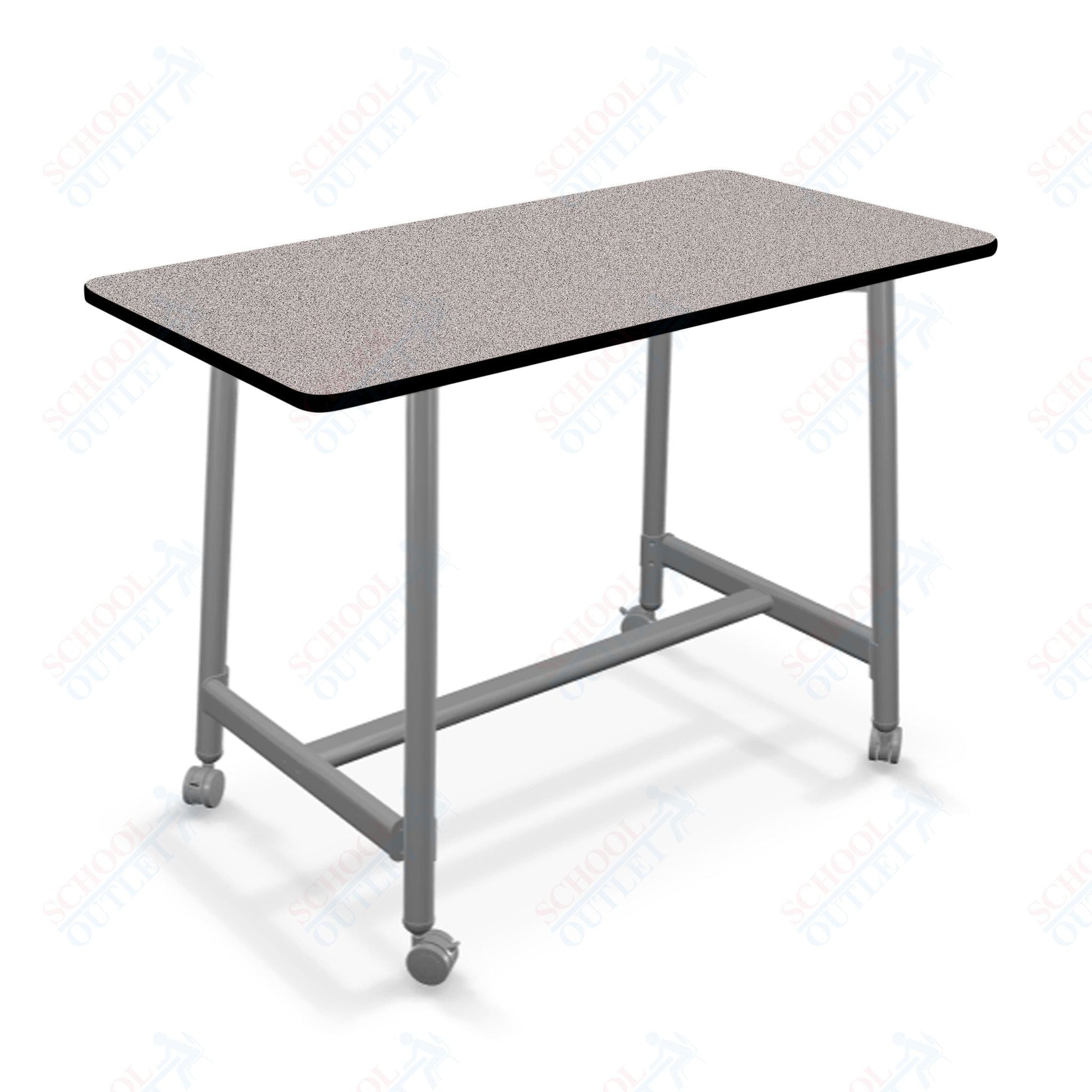 Mooreco Akt Table – 30"D x 60"W Rectangle, Laminate or Butcher Block Top, Fixed Height Available in 29"H, 36"H, or 42"H - SchoolOutlet