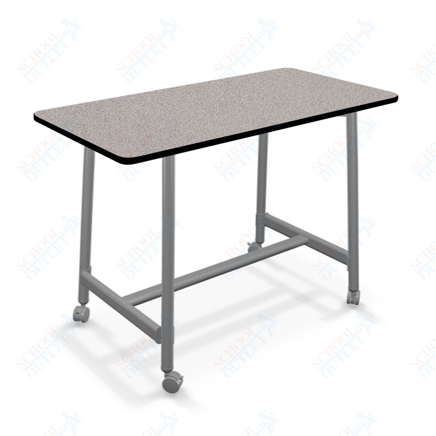Mooreco Akt Table – 30"D x 60"W Rectangle, Laminate or Butcher Block Top, Fixed Height Available in 29"H, 36"H, or 42"H - SchoolOutlet