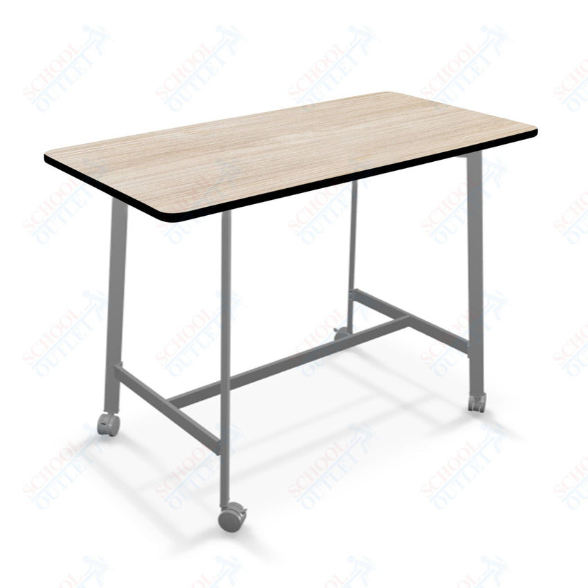 Mooreco Akt Table – 30"D x 60"W Rectangle, Laminate or Butcher Block Top, Fixed Height Available in 29"H, 36"H, or 42"H - SchoolOutlet
