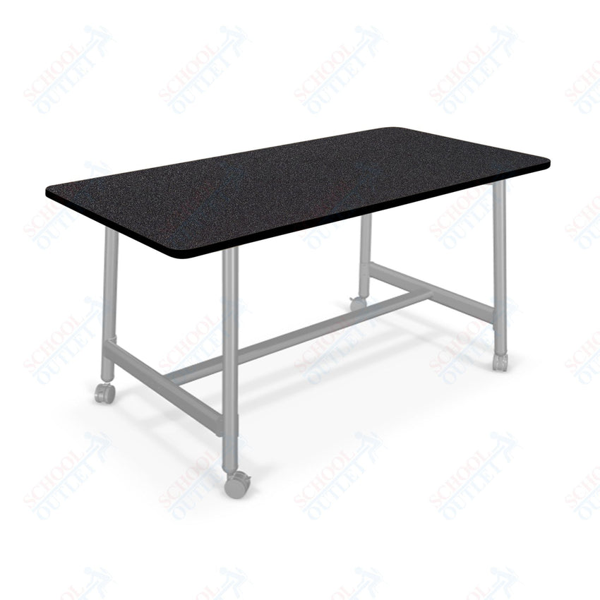 Mooreco Akt Table – 30"D x 72"W Rectangle, Laminate or Butcher Block Top, Fixed Height Available in 29"H, 36"H, or 42"H - SchoolOutlet