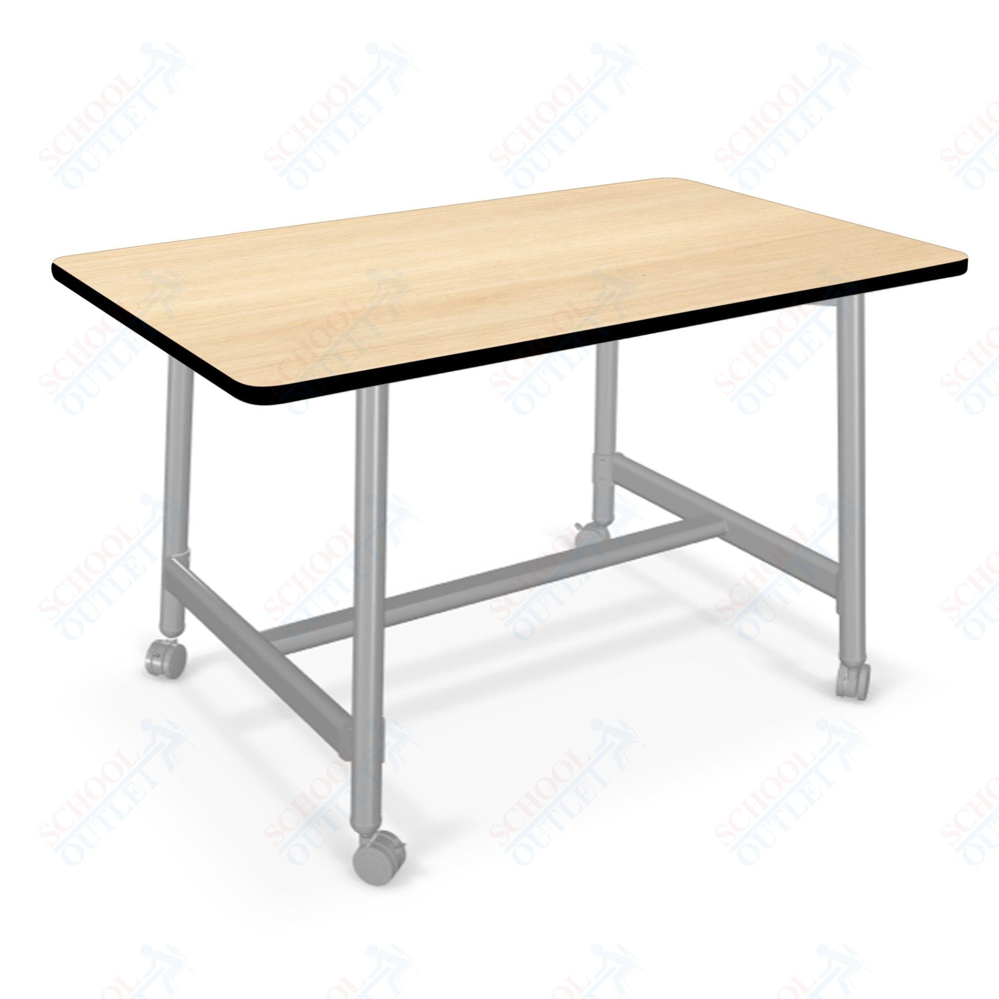 Mooreco Akt Table – 36"D x 60"W Rectangle, Laminate or Butcher Block Top, Fixed Height Available in 29"H, 36"H, or 42"H - SchoolOutlet