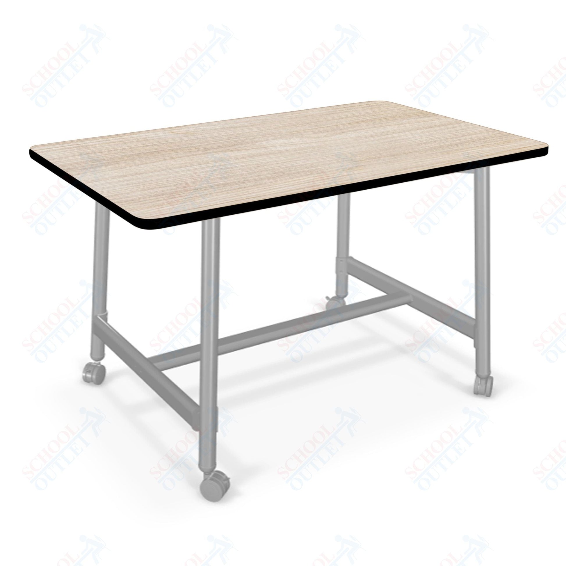 Mooreco Akt Table – 36"D x 60"W Rectangle, Laminate or Butcher Block Top, Fixed Height Available in 29"H, 36"H, or 42"H - SchoolOutlet