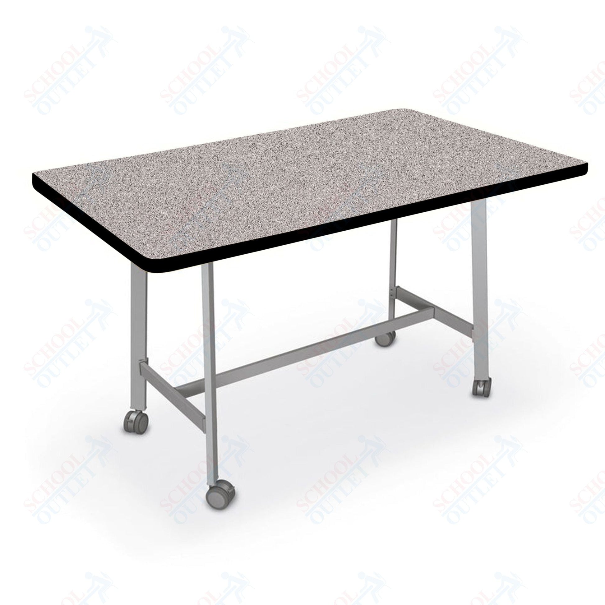 Mooreco Akt Table – 36"D x 60"W Rectangle, Laminate or Butcher Block Top, Fixed Height Available in 29"H, 36"H, or 42"H - SchoolOutlet