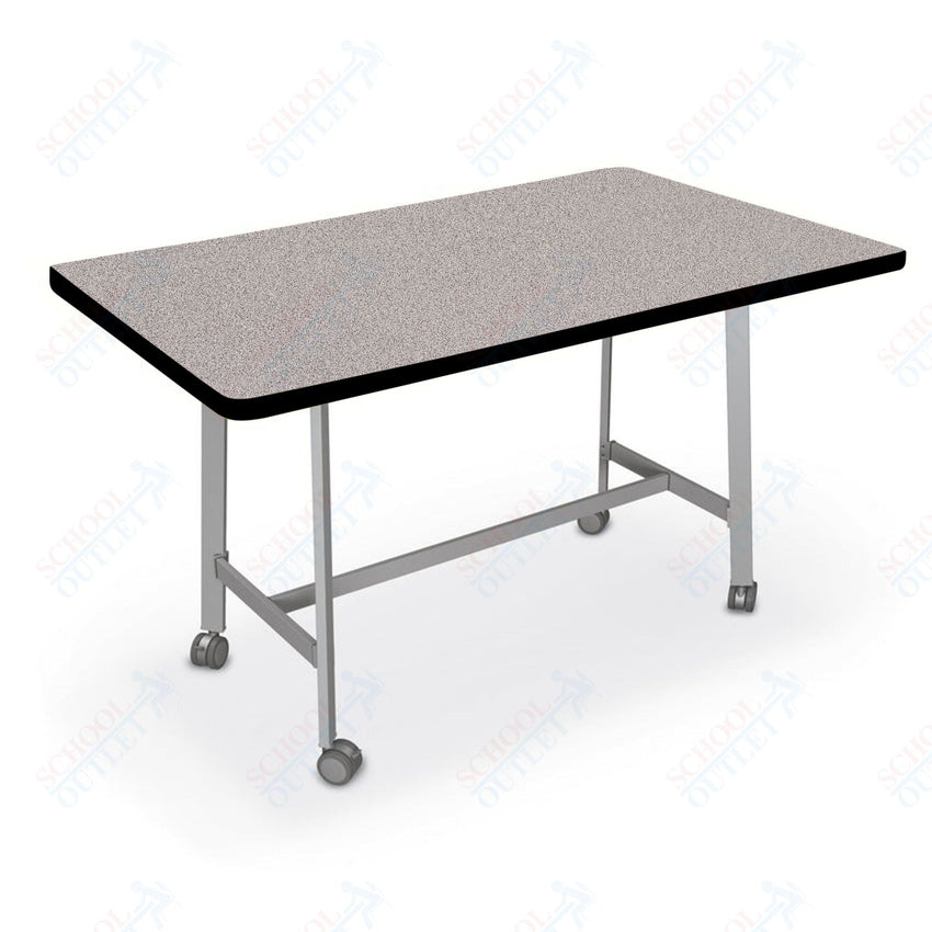 Mooreco Akt Table – 36"D x 60"W Rectangle, Laminate or Butcher Block Top, Fixed Height Available in 29"H, 36"H, or 42"H - SchoolOutlet