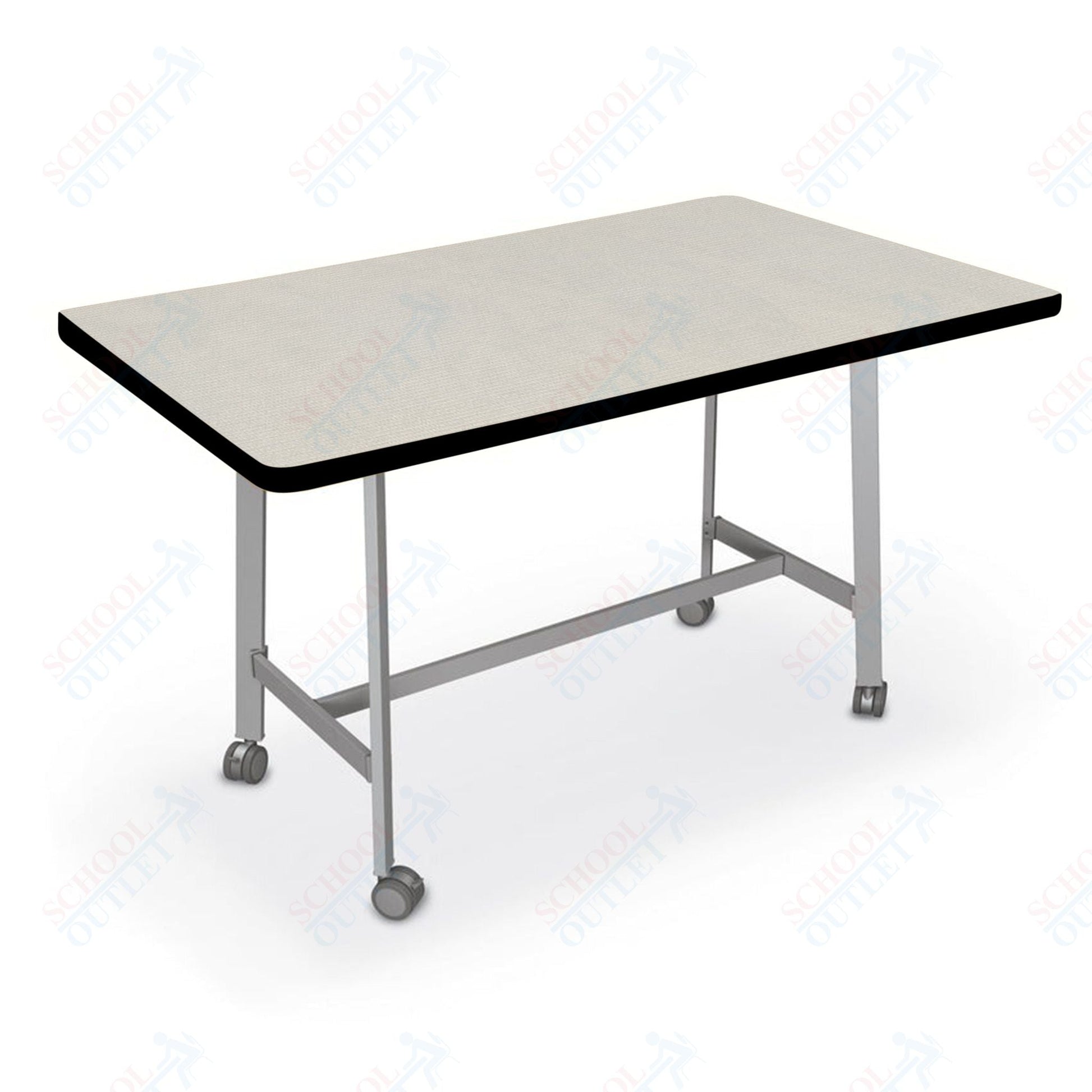 Mooreco Akt Table – 36"D x 60"W Rectangle, Laminate or Butcher Block Top, Fixed Height Available in 29"H, 36"H, or 42"H - SchoolOutlet