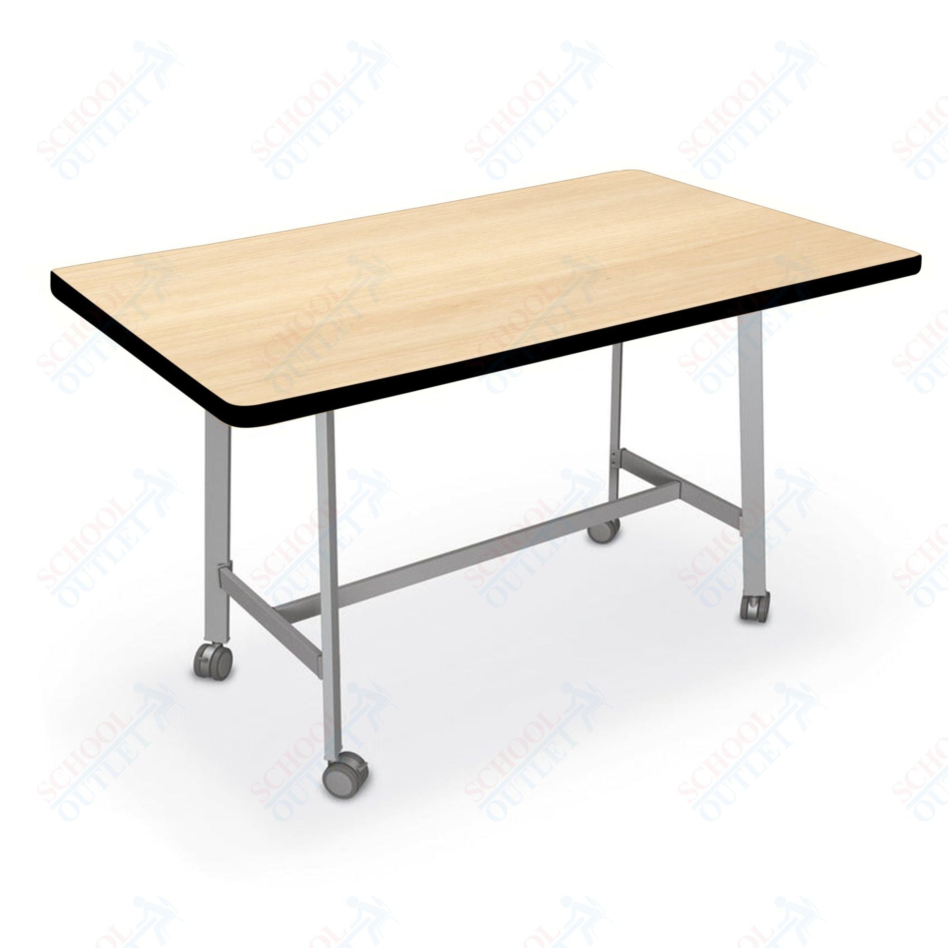 Mooreco Akt Table – 36"D x 60"W Rectangle, Laminate or Butcher Block Top, Fixed Height Available in 29"H, 36"H, or 42"H - SchoolOutlet
