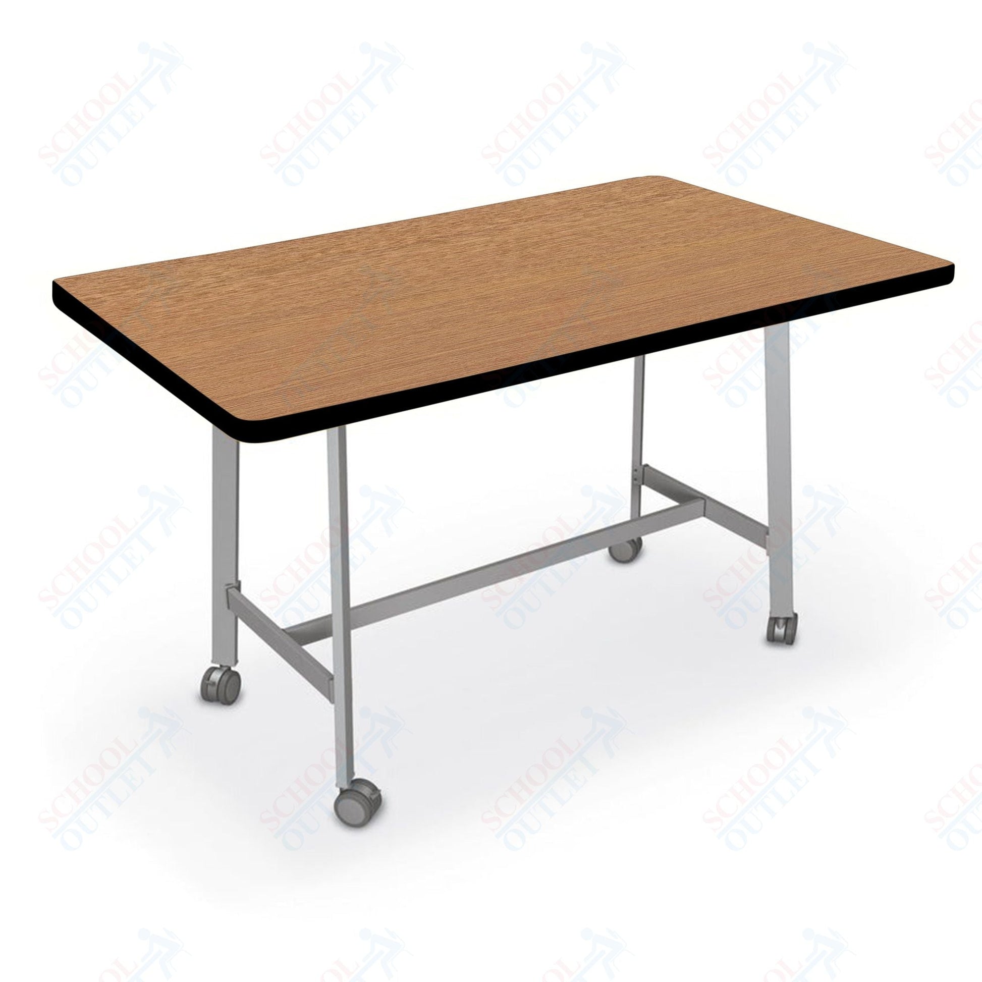 Mooreco Akt Table – 36"D x 60"W Rectangle, Laminate or Butcher Block Top, Fixed Height Available in 29"H, 36"H, or 42"H - SchoolOutlet