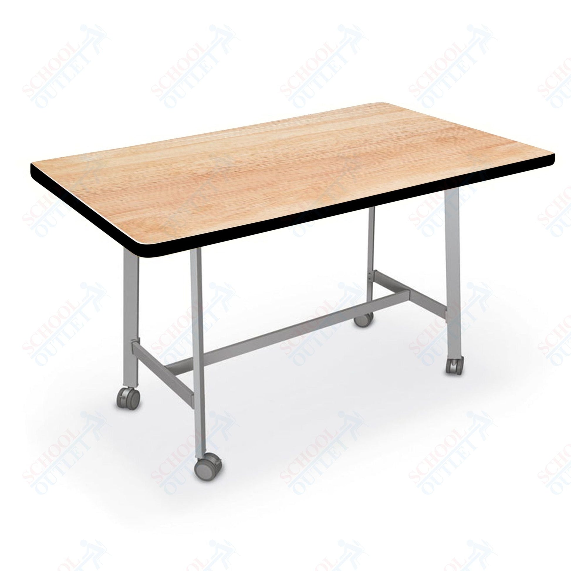 Mooreco Akt Table – 36"D x 60"W Rectangle, Laminate or Butcher Block Top, Fixed Height Available in 29"H, 36"H, or 42"H - SchoolOutlet