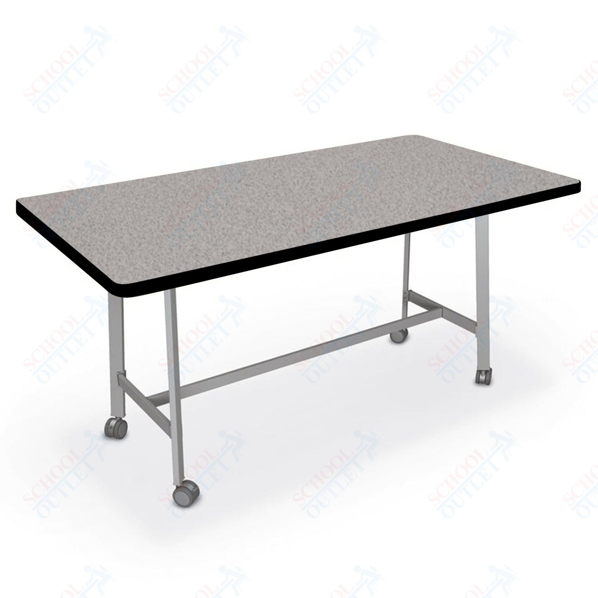 Mooreco Akt Table – 36"D x 72"W Rectangle, Laminate or Butcher Block Top, Fixed Height Available in 29"H, 36"H, or 42"H - SchoolOutlet