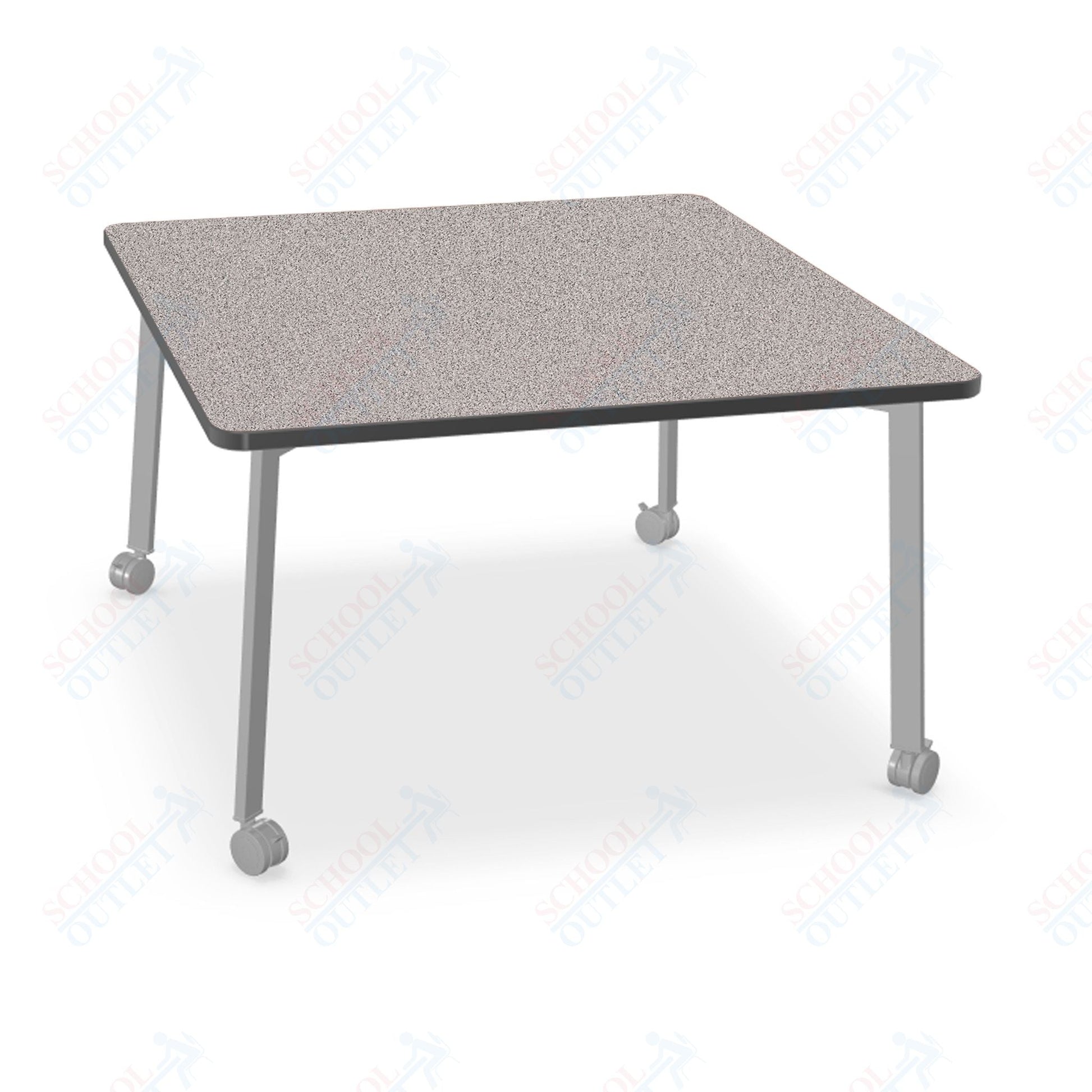 Mooreco Akt Table – 48" Square, Laminate Top, Fixed Height Available in 29"H, 36"H, or 42"H - SchoolOutlet