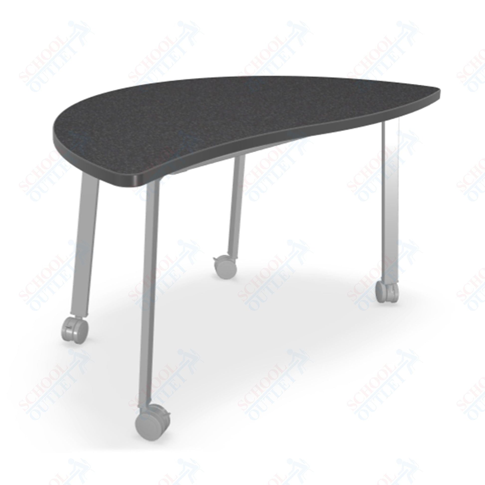 Mooreco Akt Table – Wavy Half Round, Laminate Top, 29" Height - SchoolOutlet
