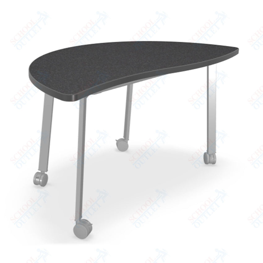 Mooreco Akt Table – Wavy Half Round, Laminate Top, 29" Height - SchoolOutlet