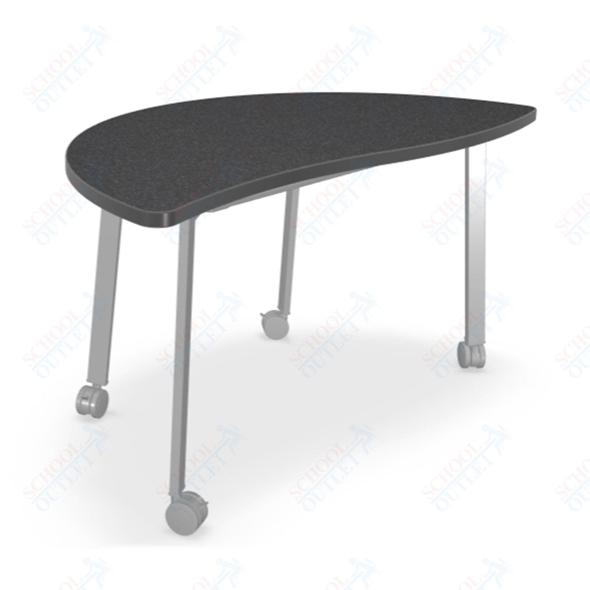 Mooreco Akt Table – Wavy Half Round, Laminate Top, 29" Height - SchoolOutlet