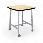 Mooreco Akt Table – Wavy Square, Laminate Top, Fixed Height Available in 29