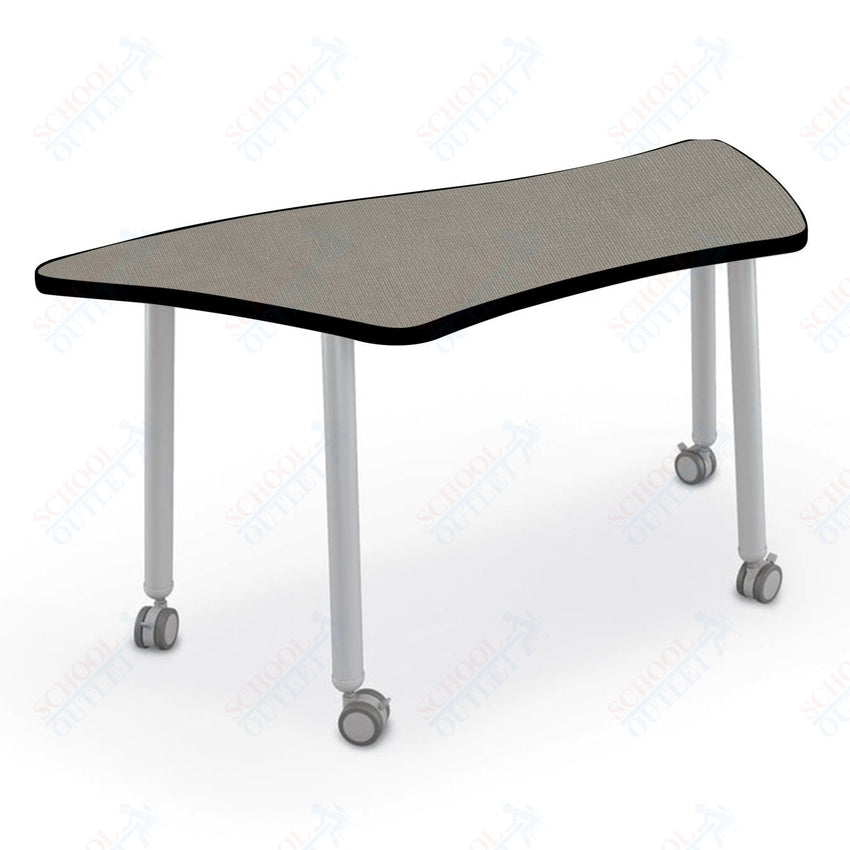 Mooreco Akt Table – Wavy Trapezoid, Laminate Top, 29" Height - SchoolOutlet